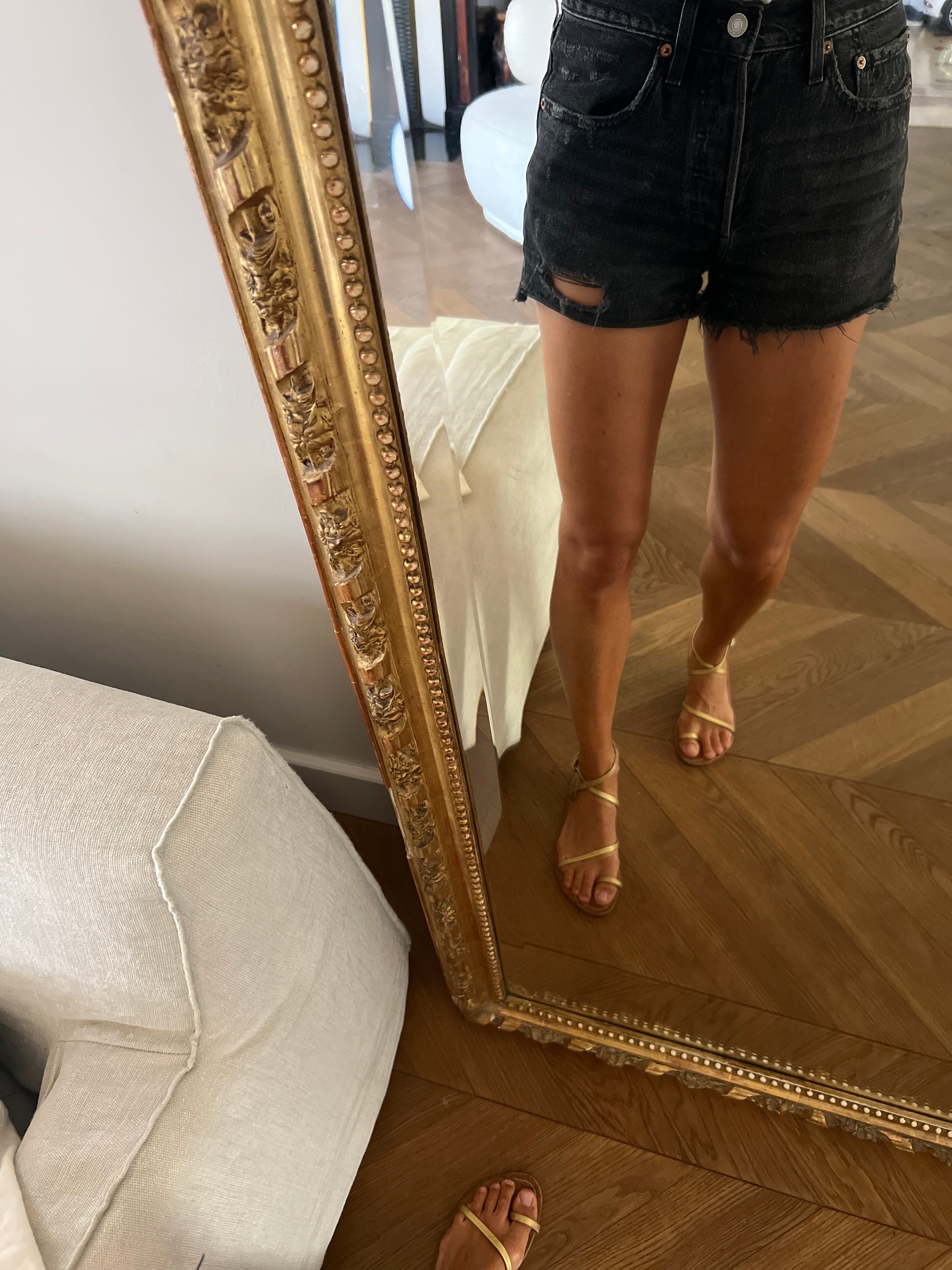 Short en Jean Levis noir 501