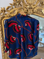 Charger l&#39;image dans la galerie, Chemise Ba&amp;sh Laura bleu et rouge
