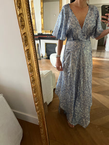 Aurianne Sinacola Robe Maje bleu scintillant