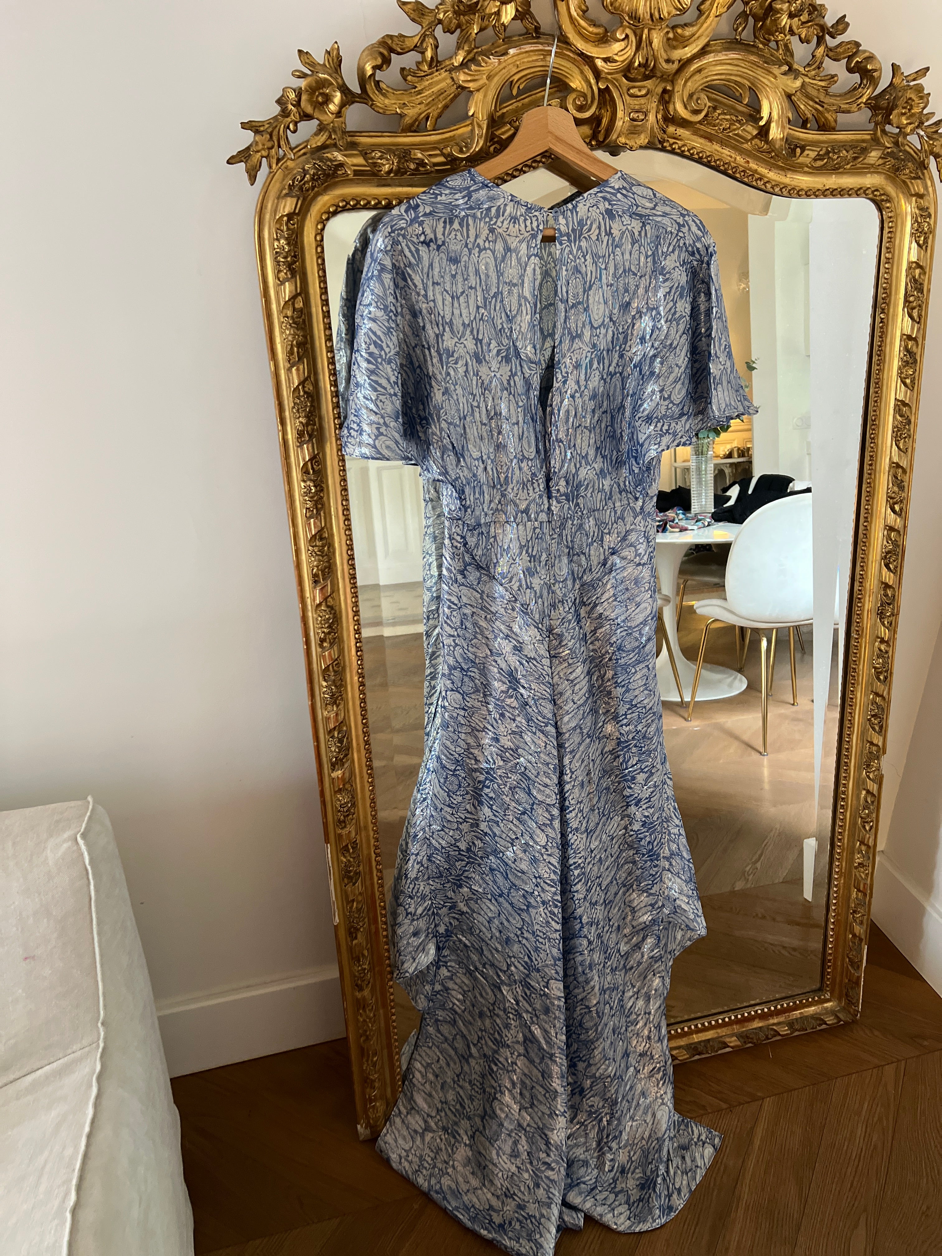 Aurianne Sinacola Robe Maje bleu scintillant