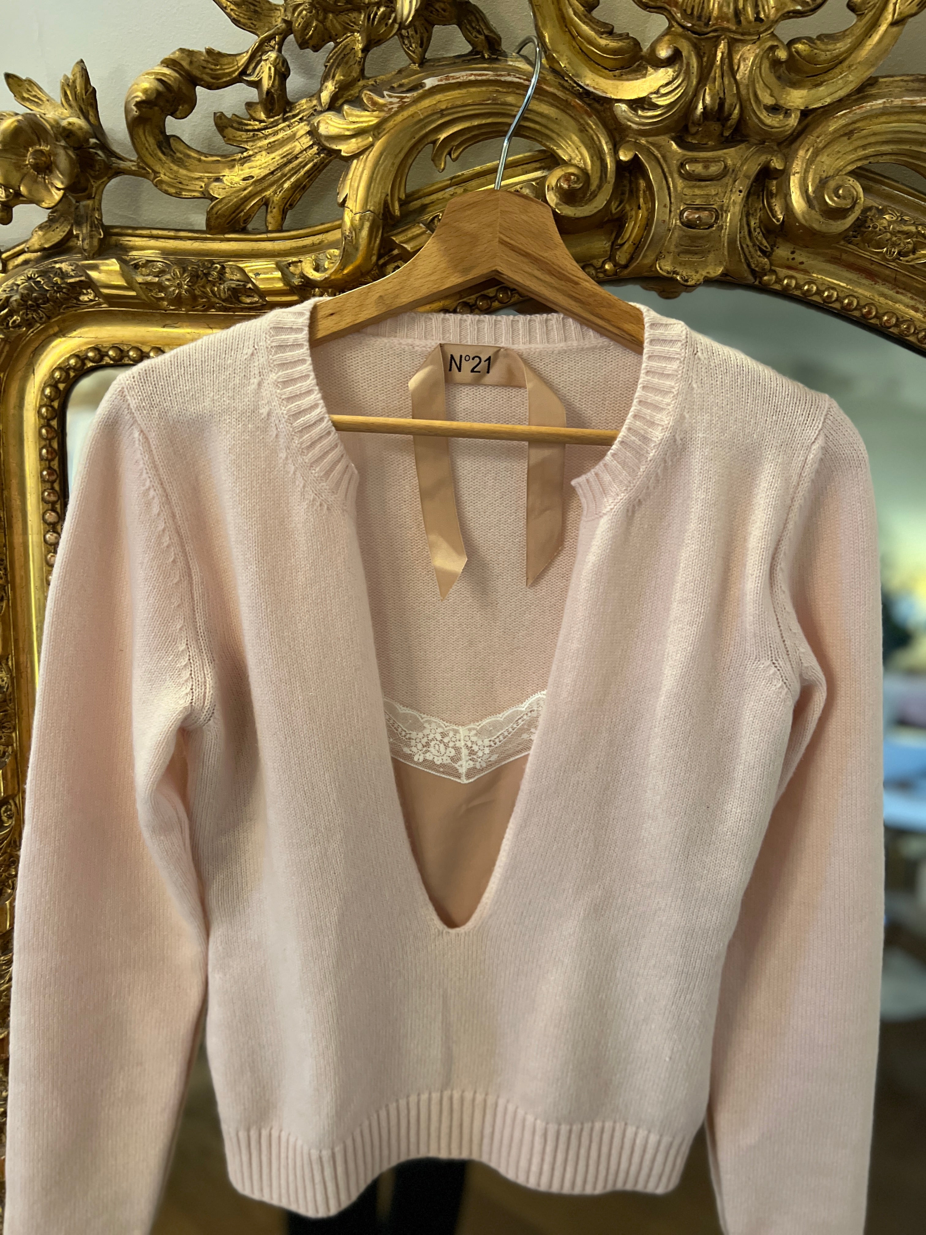 Pull Gilmar rose en laine et Cachemire