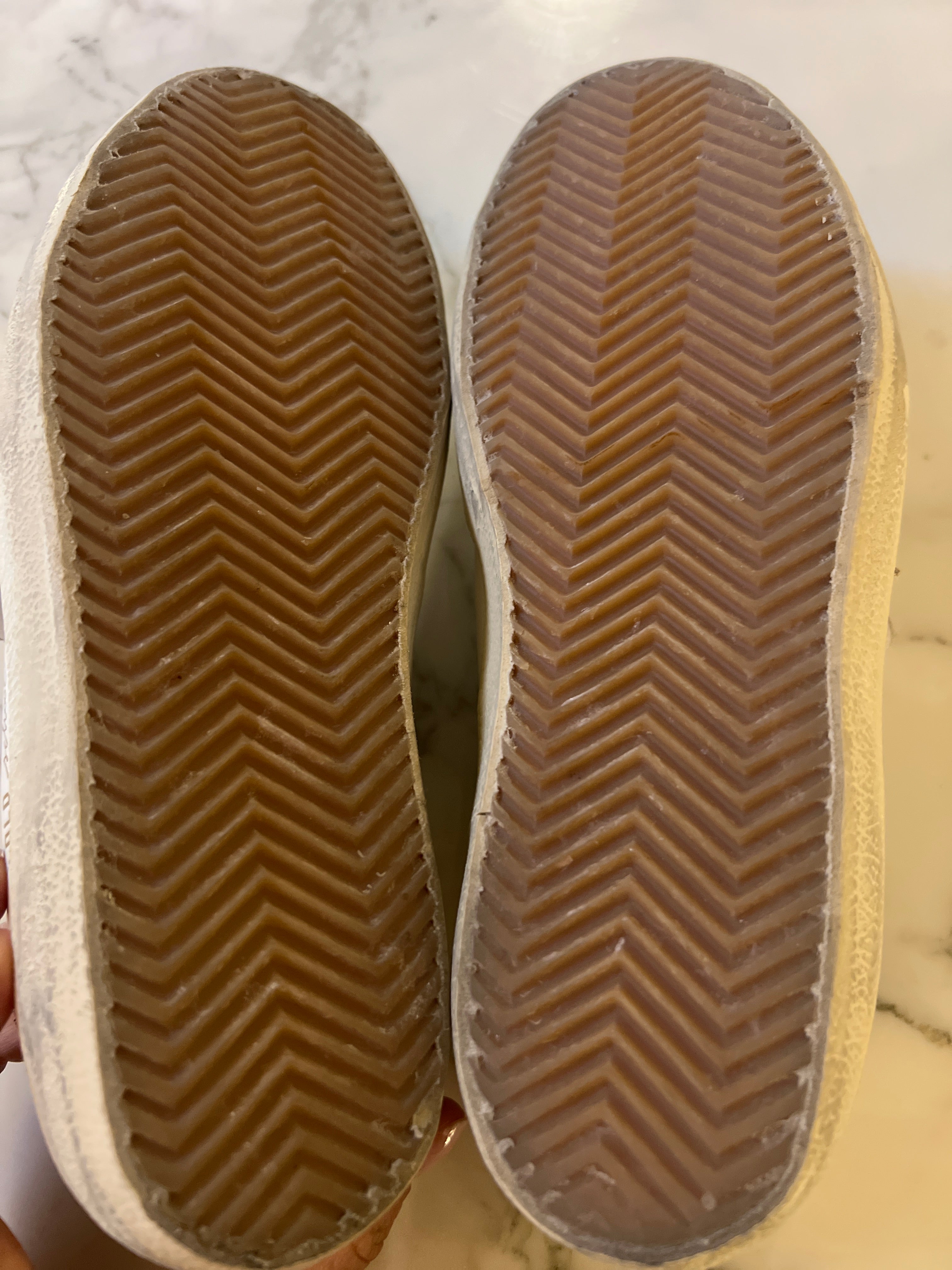 Golden Goose - Baskets à scratch pailleté doré