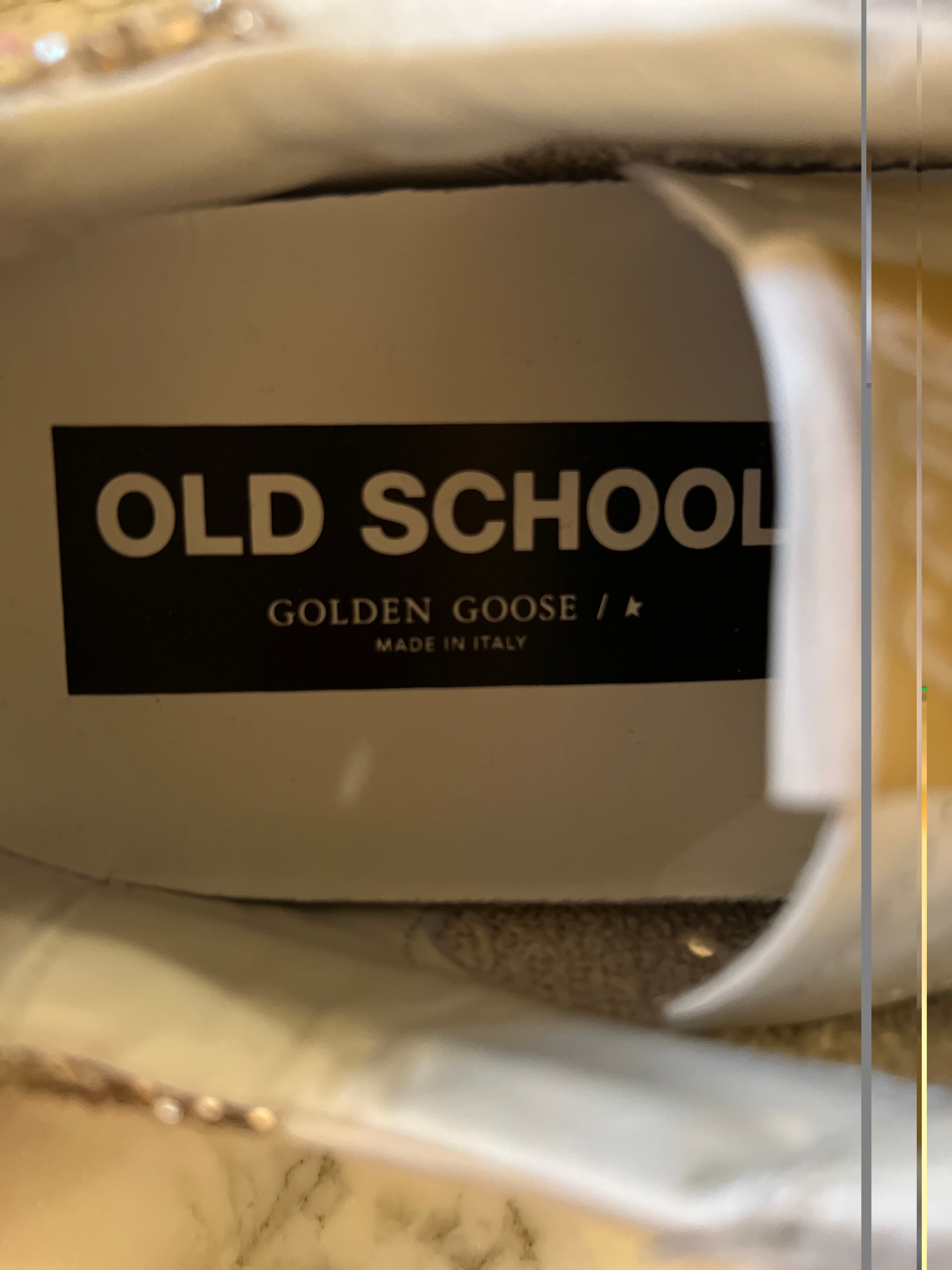 Golden Goose - Baskets à scratch pailleté doré