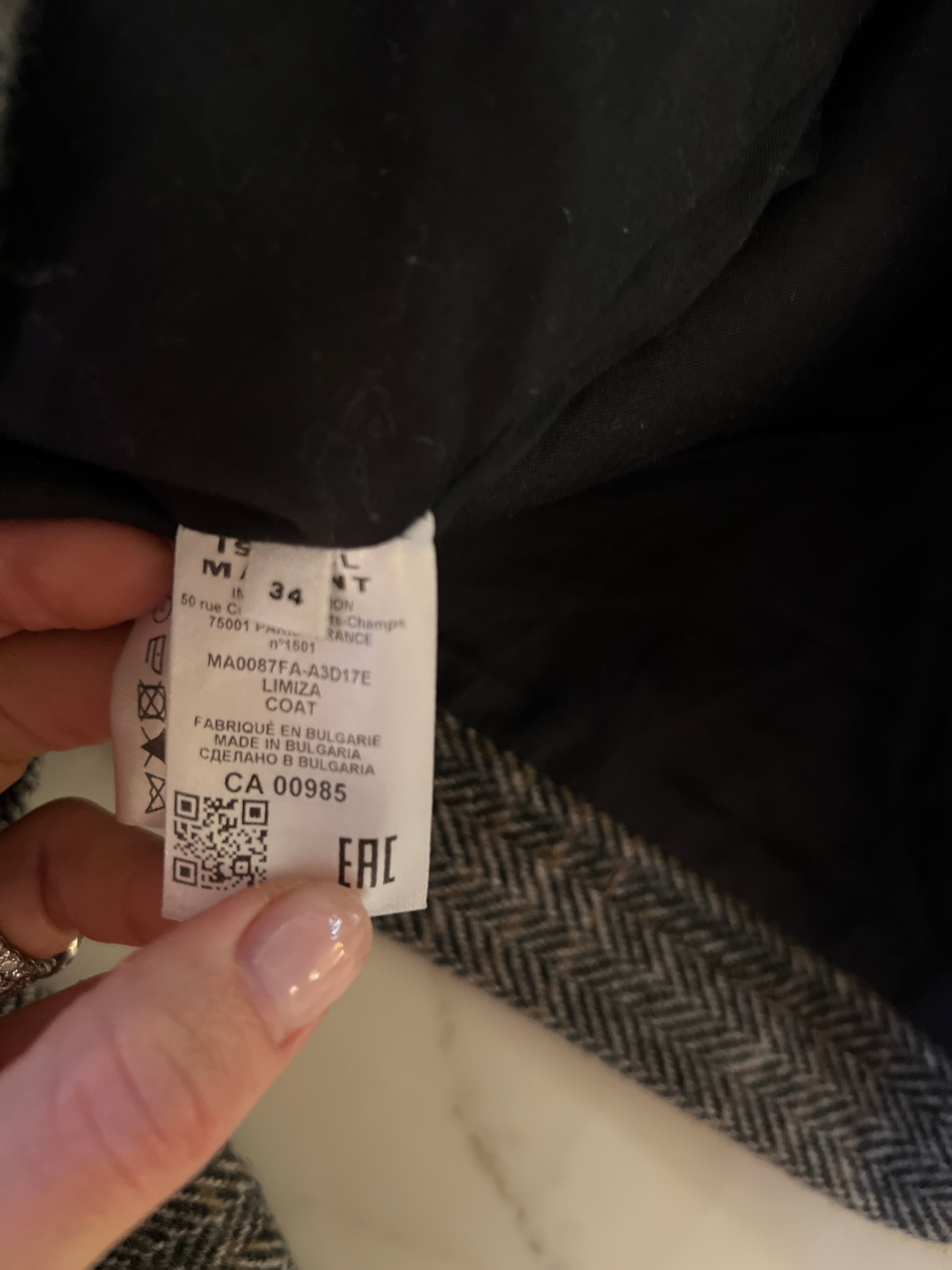 Isabel Marant - Manteau en laine gris chiné