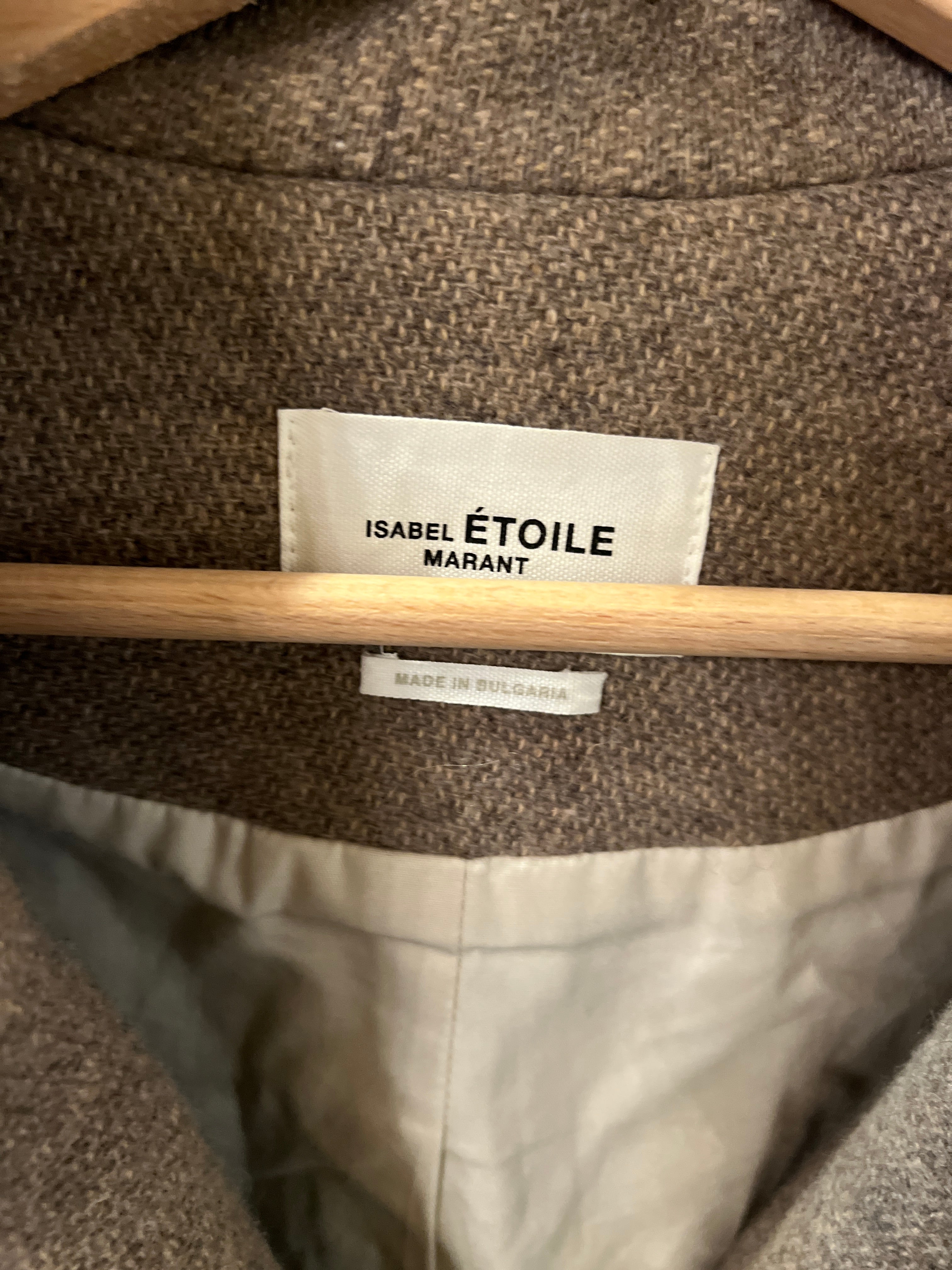 Isabel Marant - Manteau en laine beige chiné