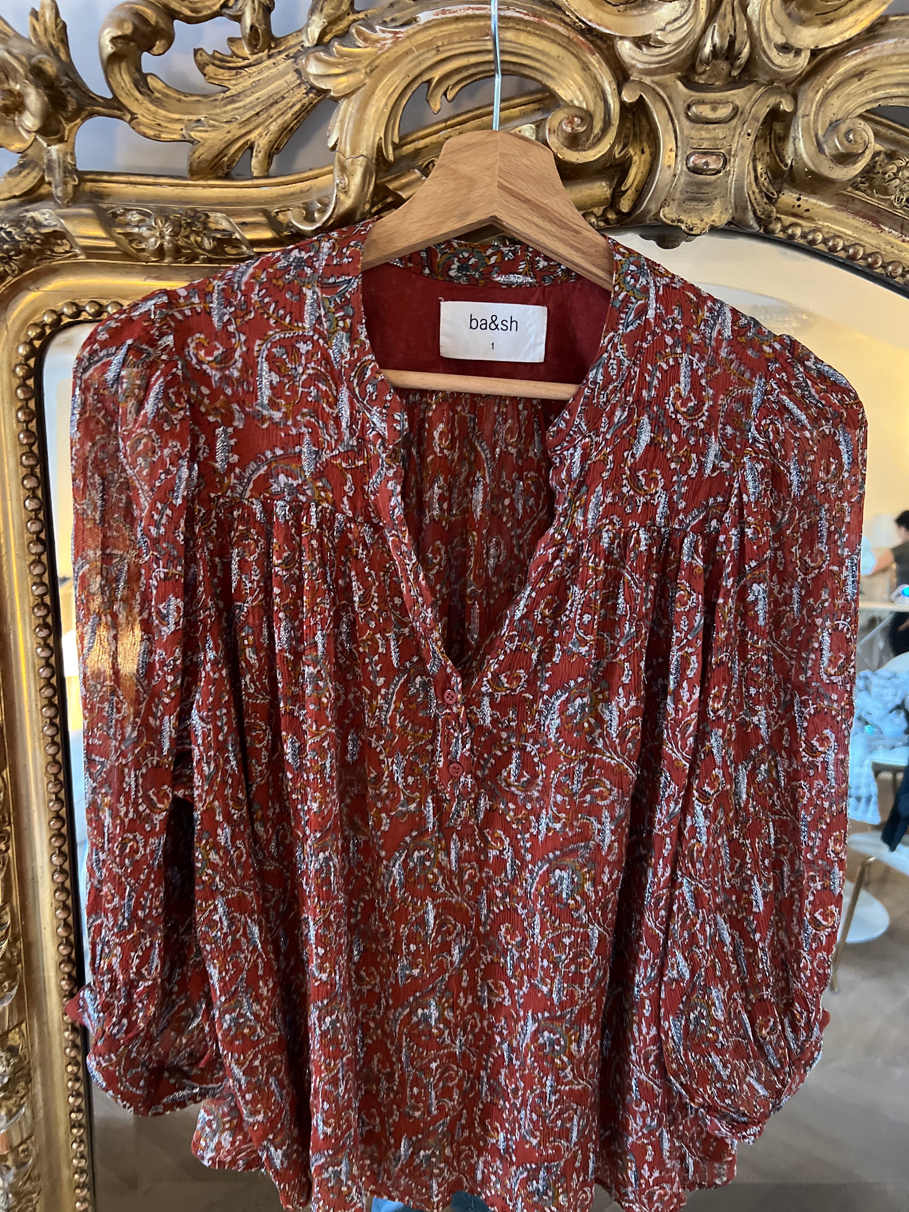 Blouse Ba&sh Terracota irisée