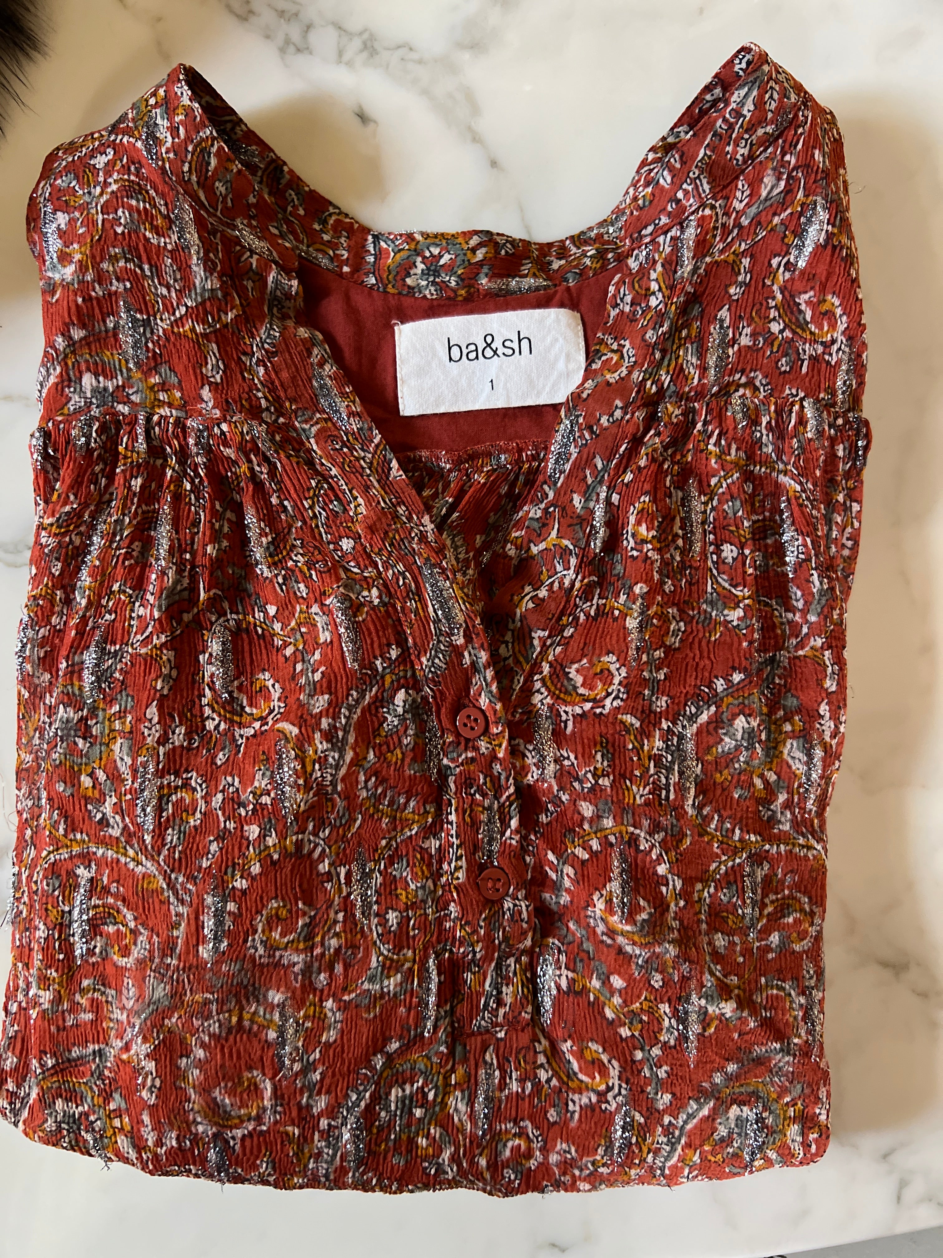 Blouse Ba&sh Terracota irisée