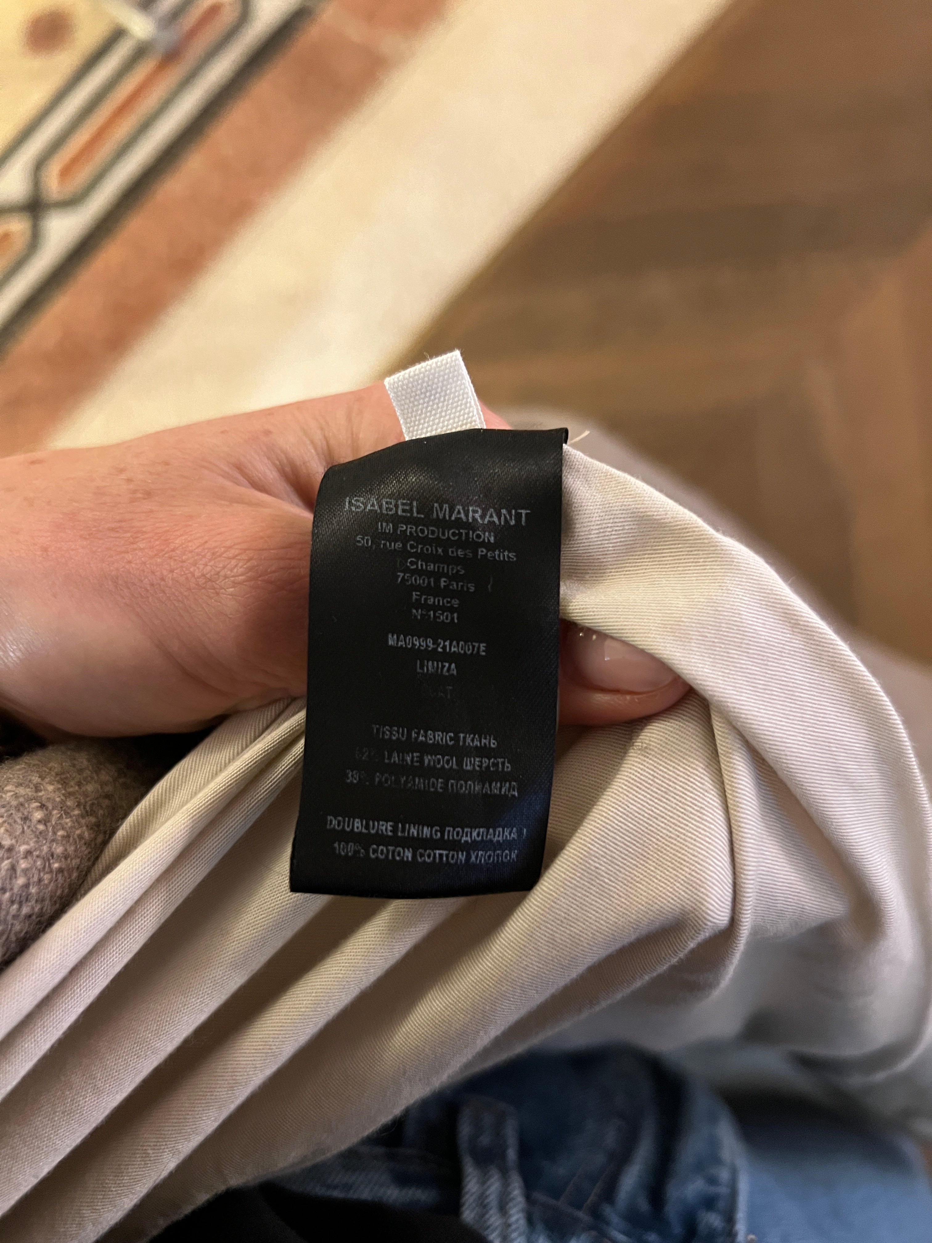 Isabel Marant - Manteau en laine beige chiné