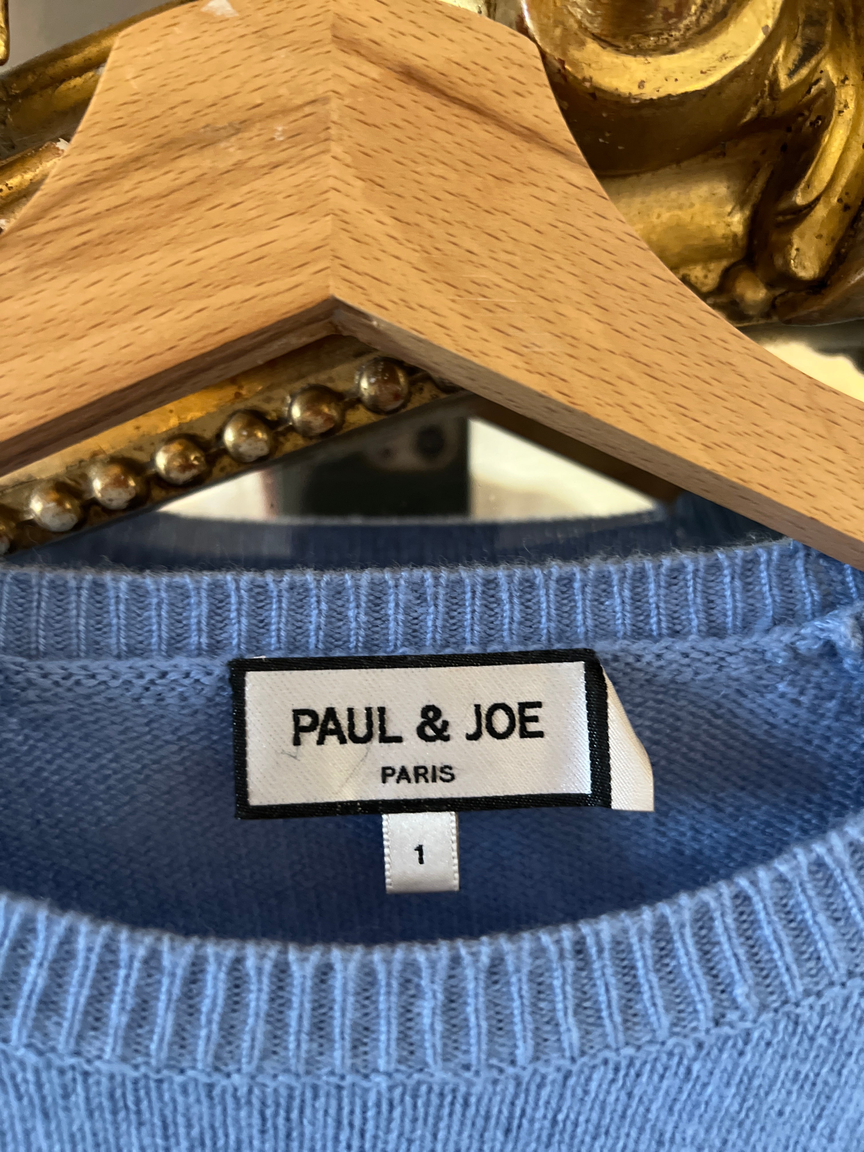 Pull Paul&Joe bleu ciel en laine et cachemire