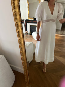 Robe Claudie Pierlot longue blanche en lin