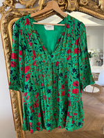 Charger l'image dans la galerie, Ba&amp;sh - Robe verte à fleurs Eve
