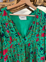 Charger l'image dans la galerie, Ba&amp;sh - Robe verte à fleurs Eve

