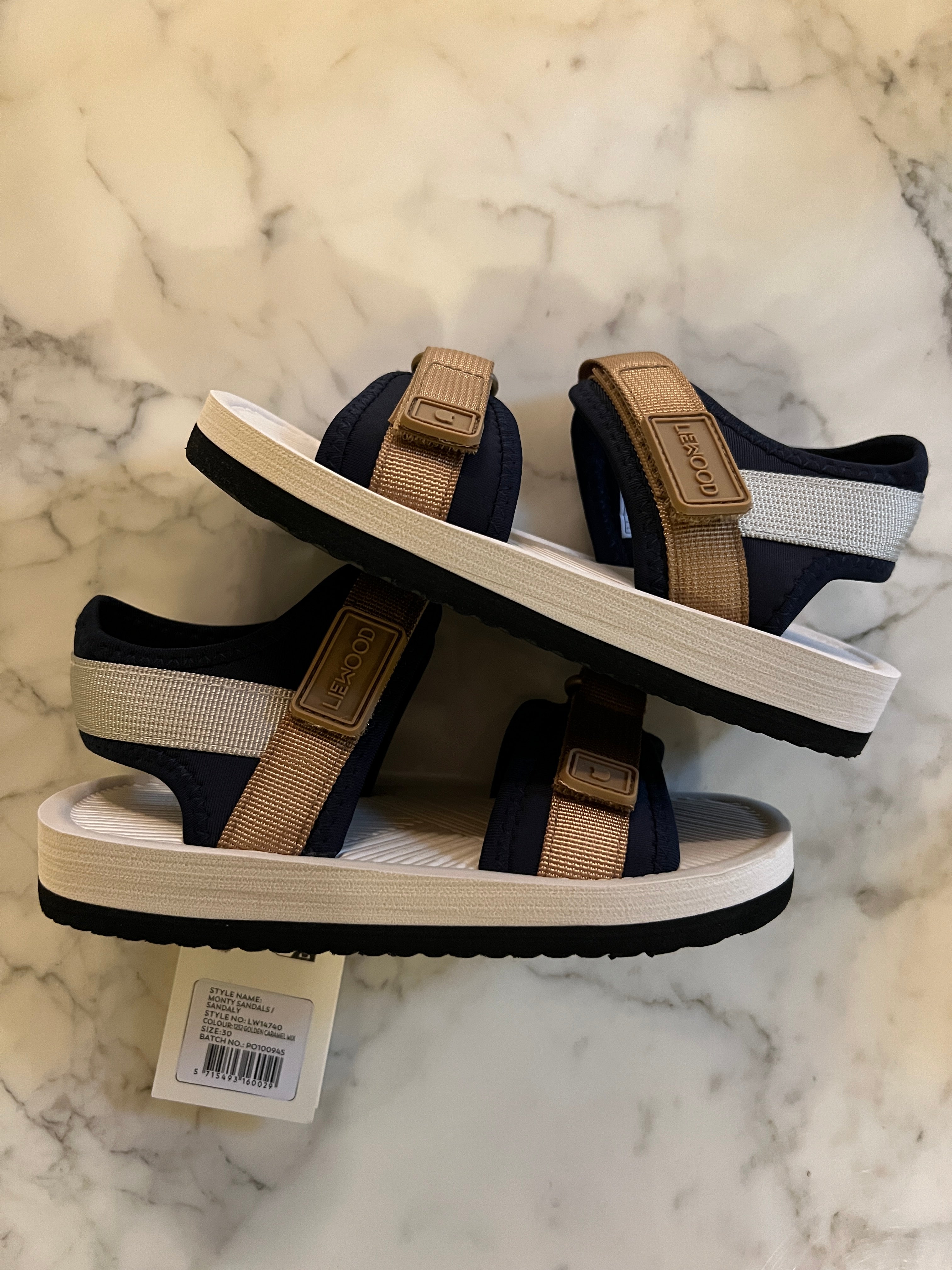 Enfants - Sandales Liewood Monty bleu marine camel