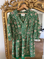 Charger l'image dans la galerie, Ba&amp;sh - Robe verte et beige fluide
