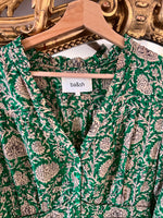 Charger l'image dans la galerie, Ba&amp;sh - Robe verte et beige fluide
