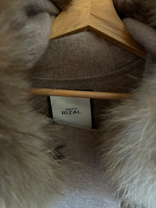 Cap Rizal beige à fourrure