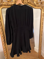 Charger l&#39;image dans la galerie, Tara Jarmon - Robe noire col V manches longues
