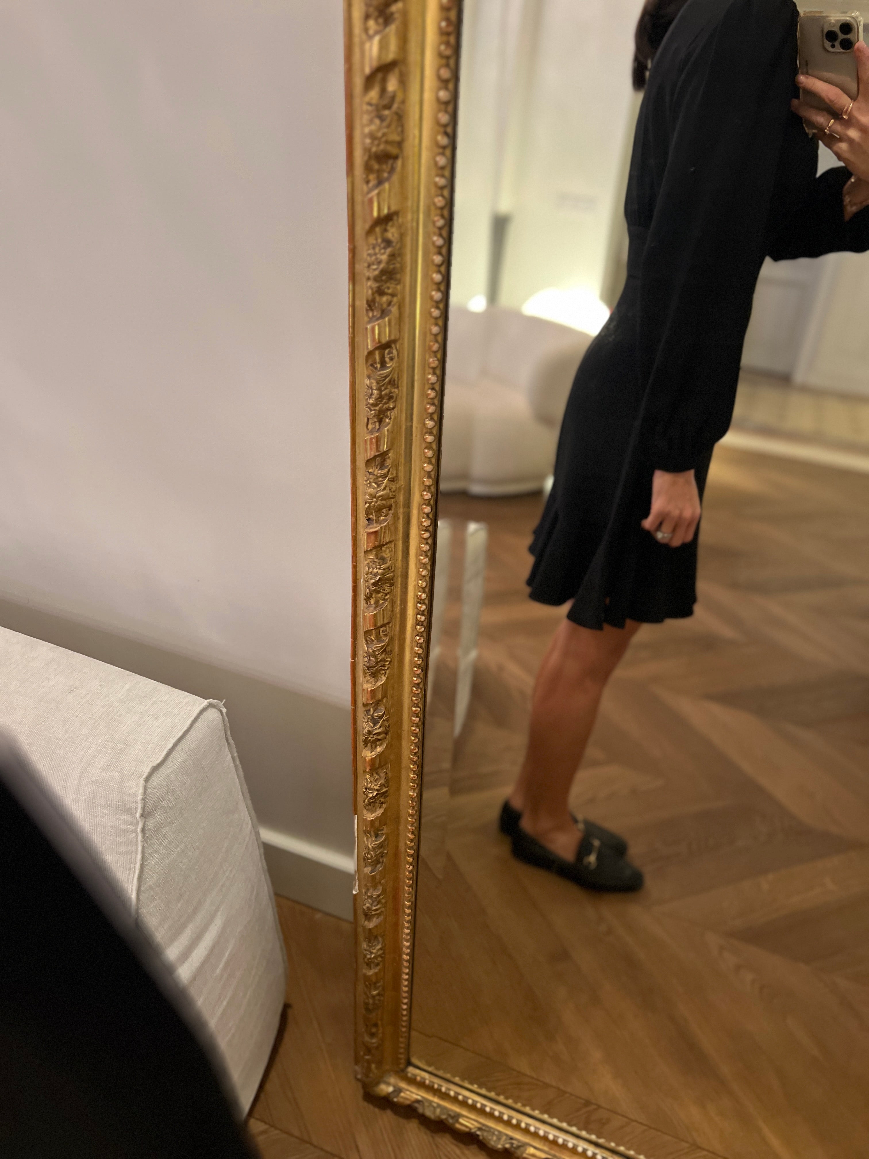 Tara Jarmon - Robe noire col V manches longues