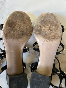 Sandales Valentino Rockstud à brides Noires