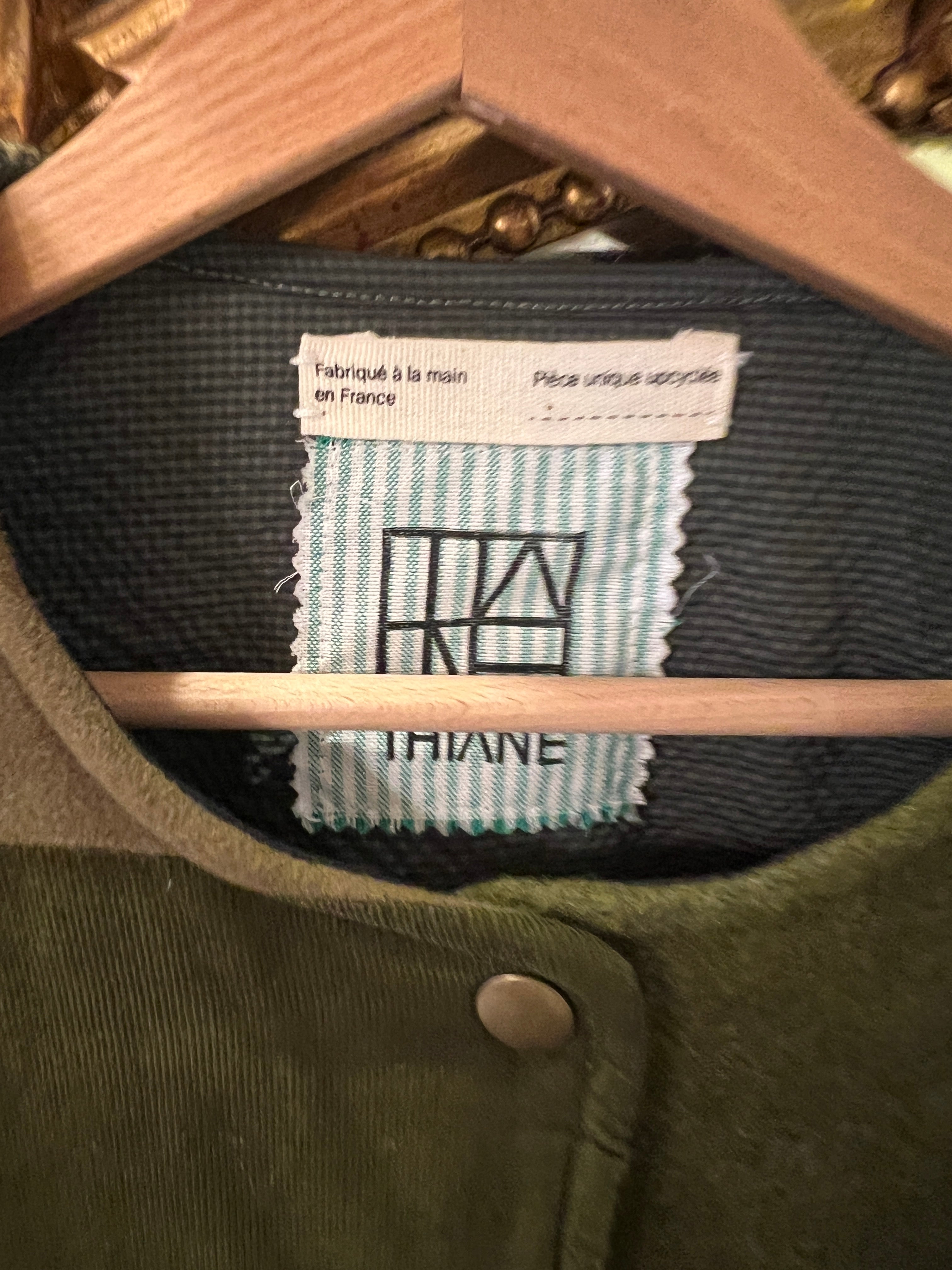 Thiane - Veste Patchwork verte