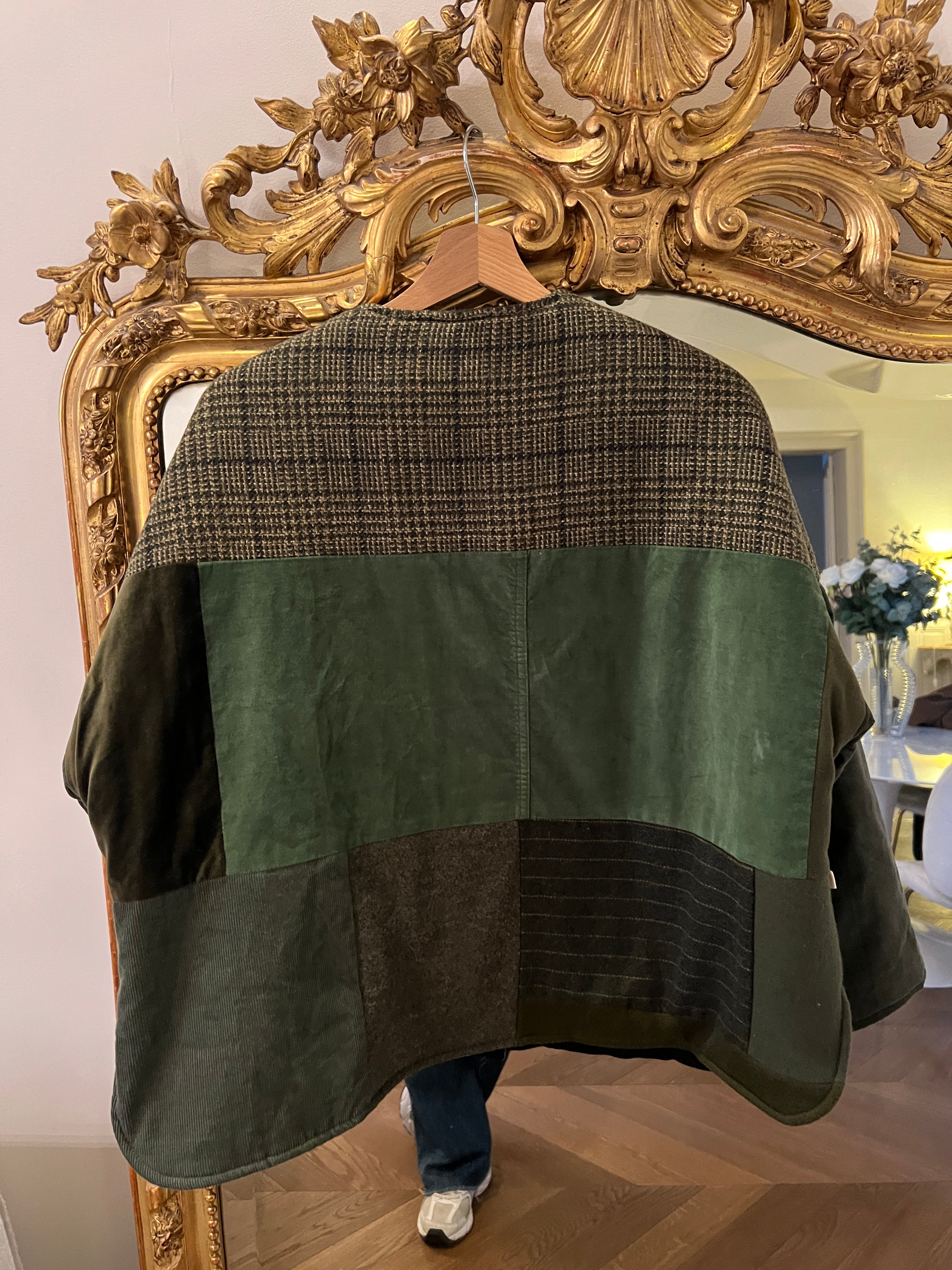 Thiane - Veste Patchwork verte