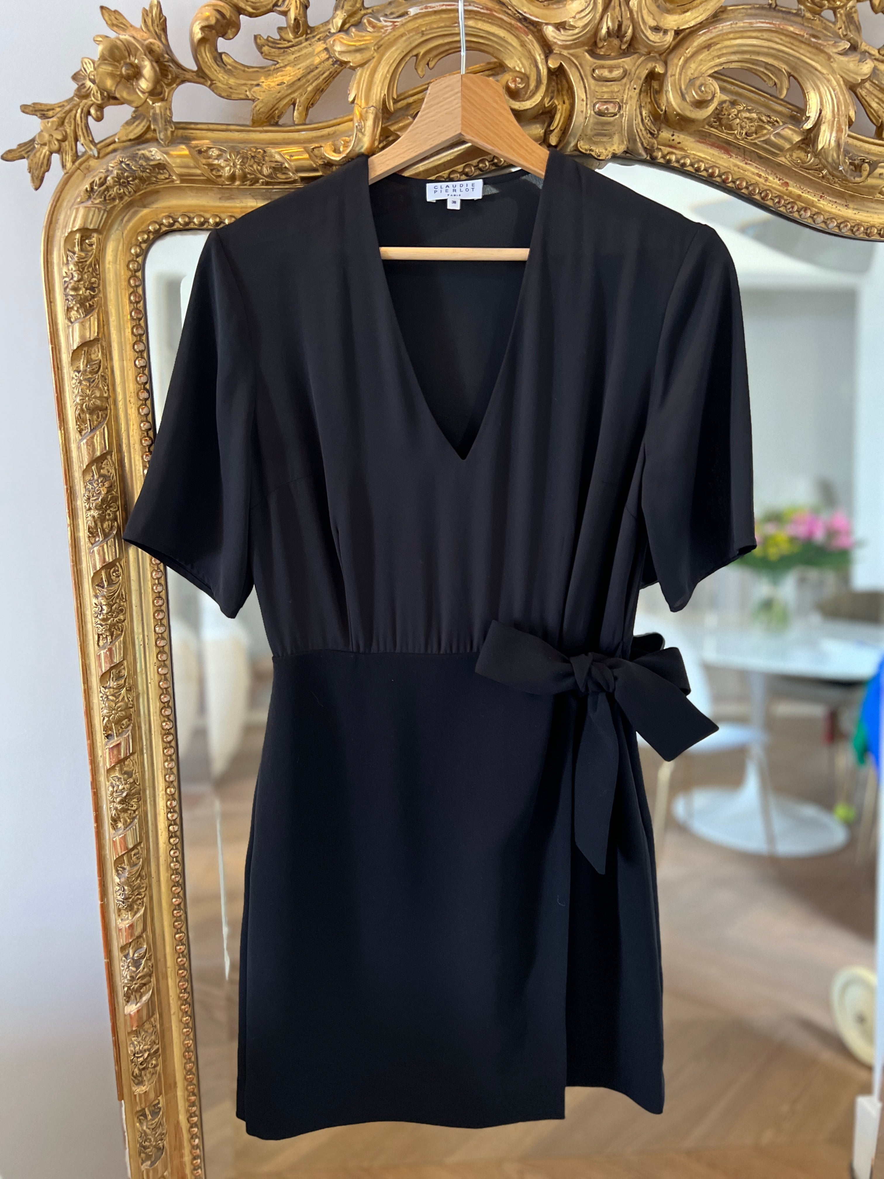 Robe Claudie Pierlot noire ajourée
