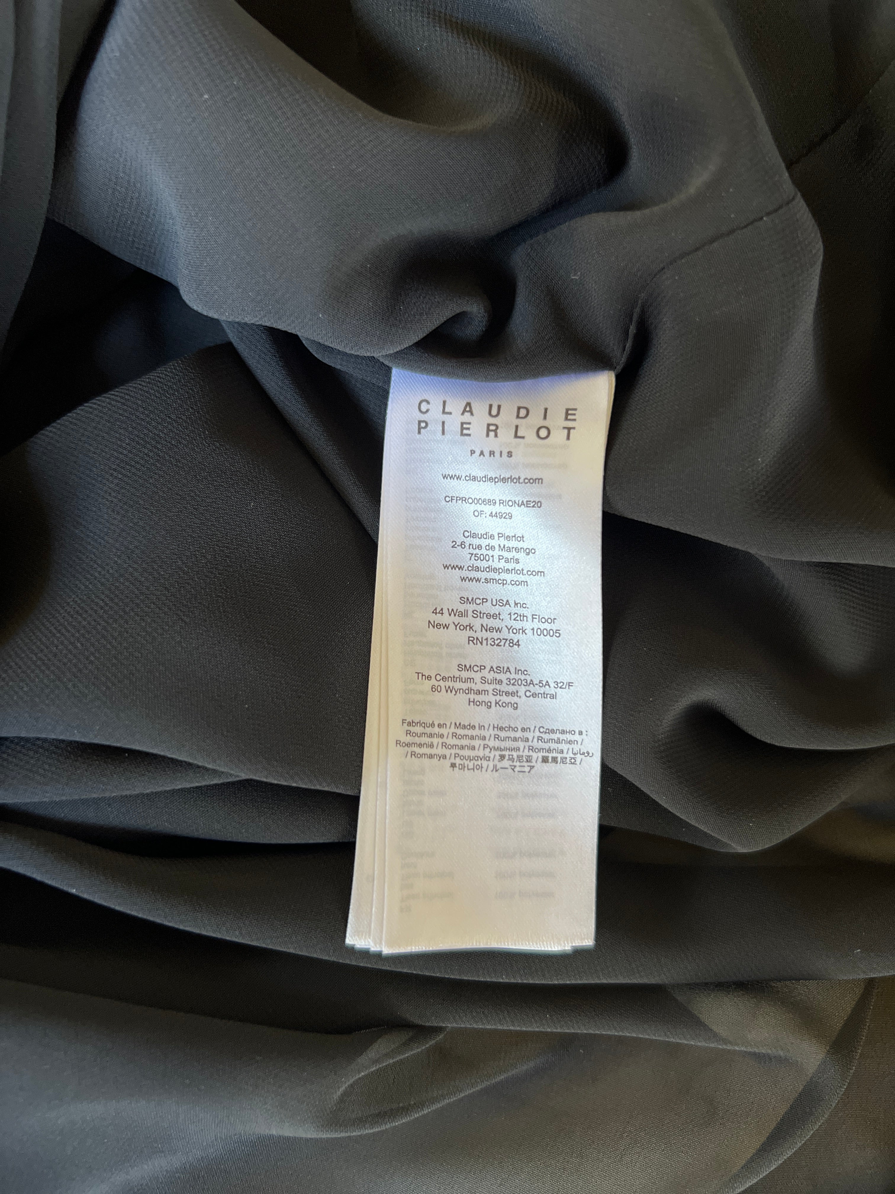 Robe Claudie Pierlot noire ajourée