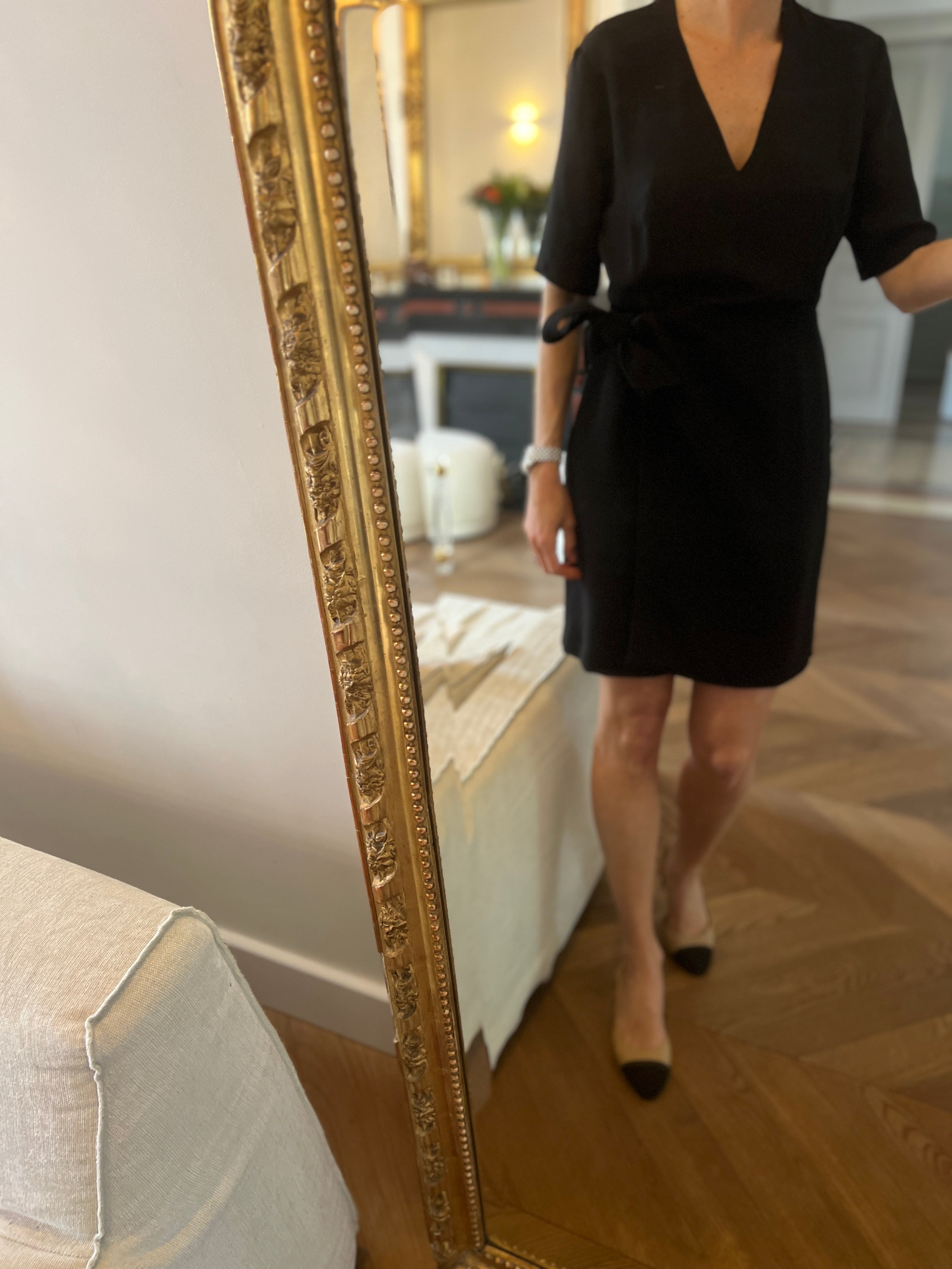 Robe Claudie Pierlot noire ajourée