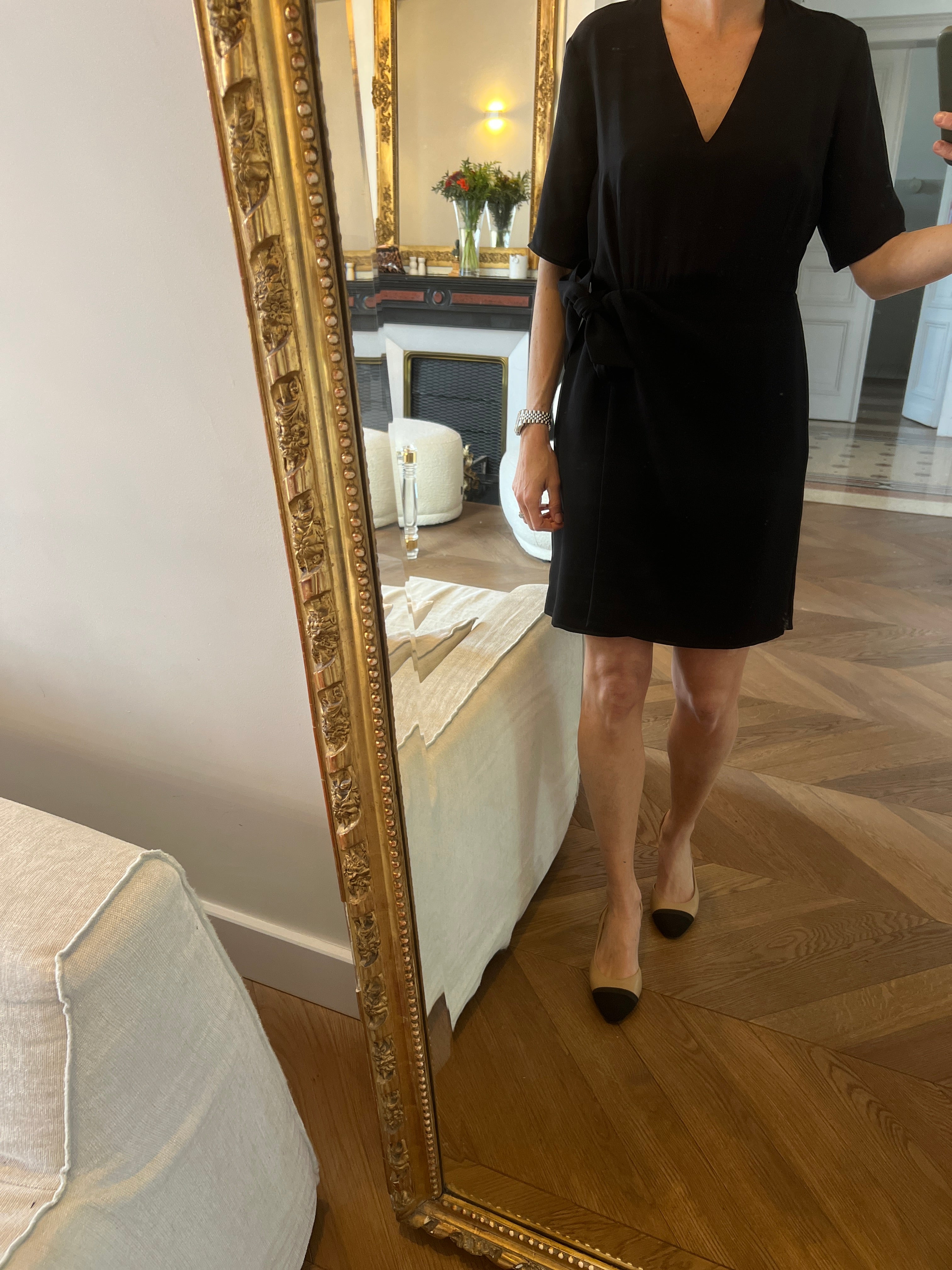 Robe Claudie Pierlot noire ajourée