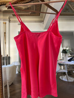 Charger l'image dans la galerie, Forte Forte - Débardeur en soie rose à fines bretelles
