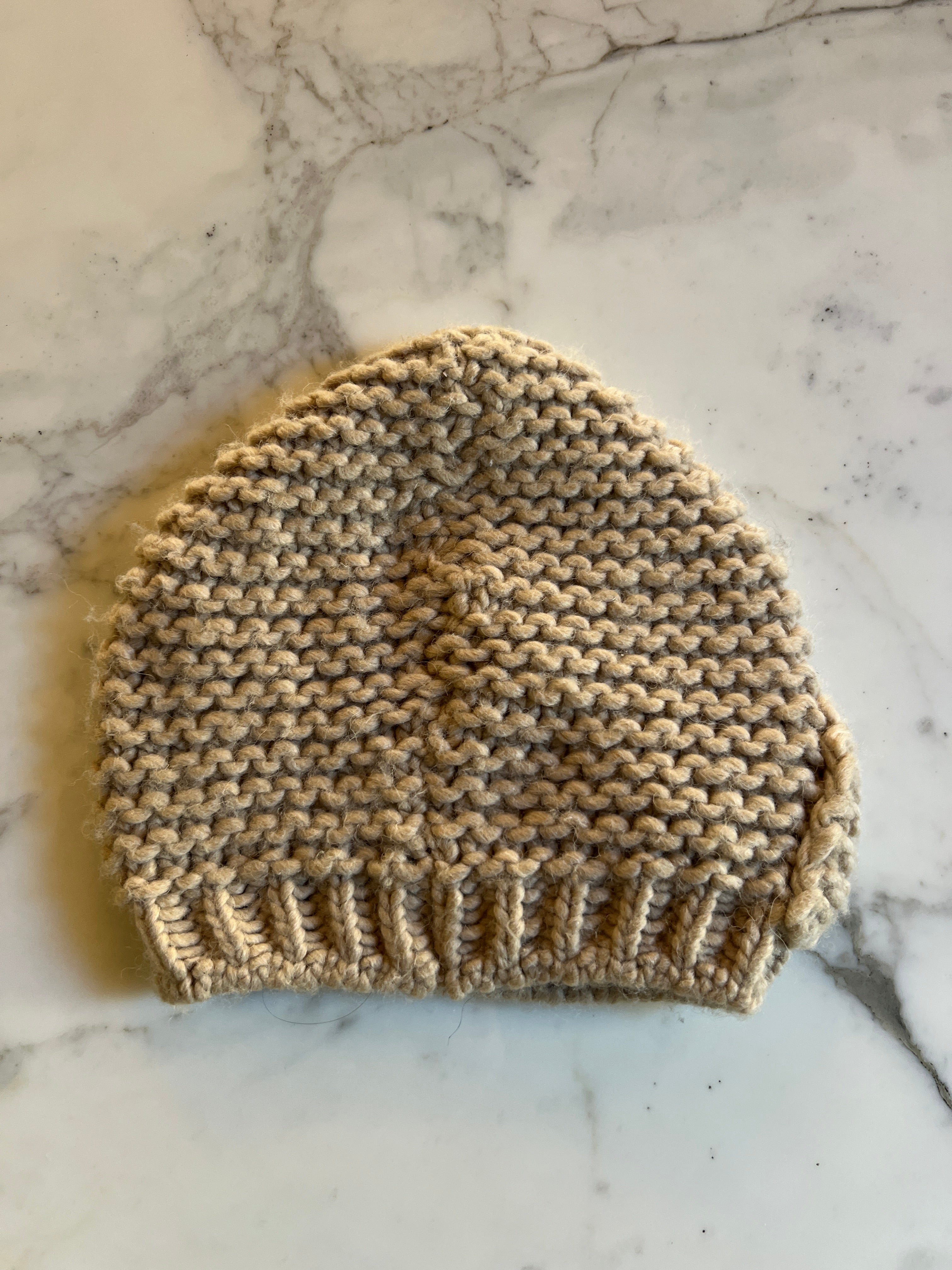 Sandro - Bonnet en laine beige