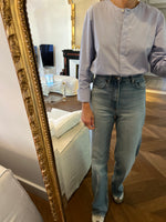 Charger l&#39;image dans la galerie, Mii Collection - Chemise bleu ciel col rond
