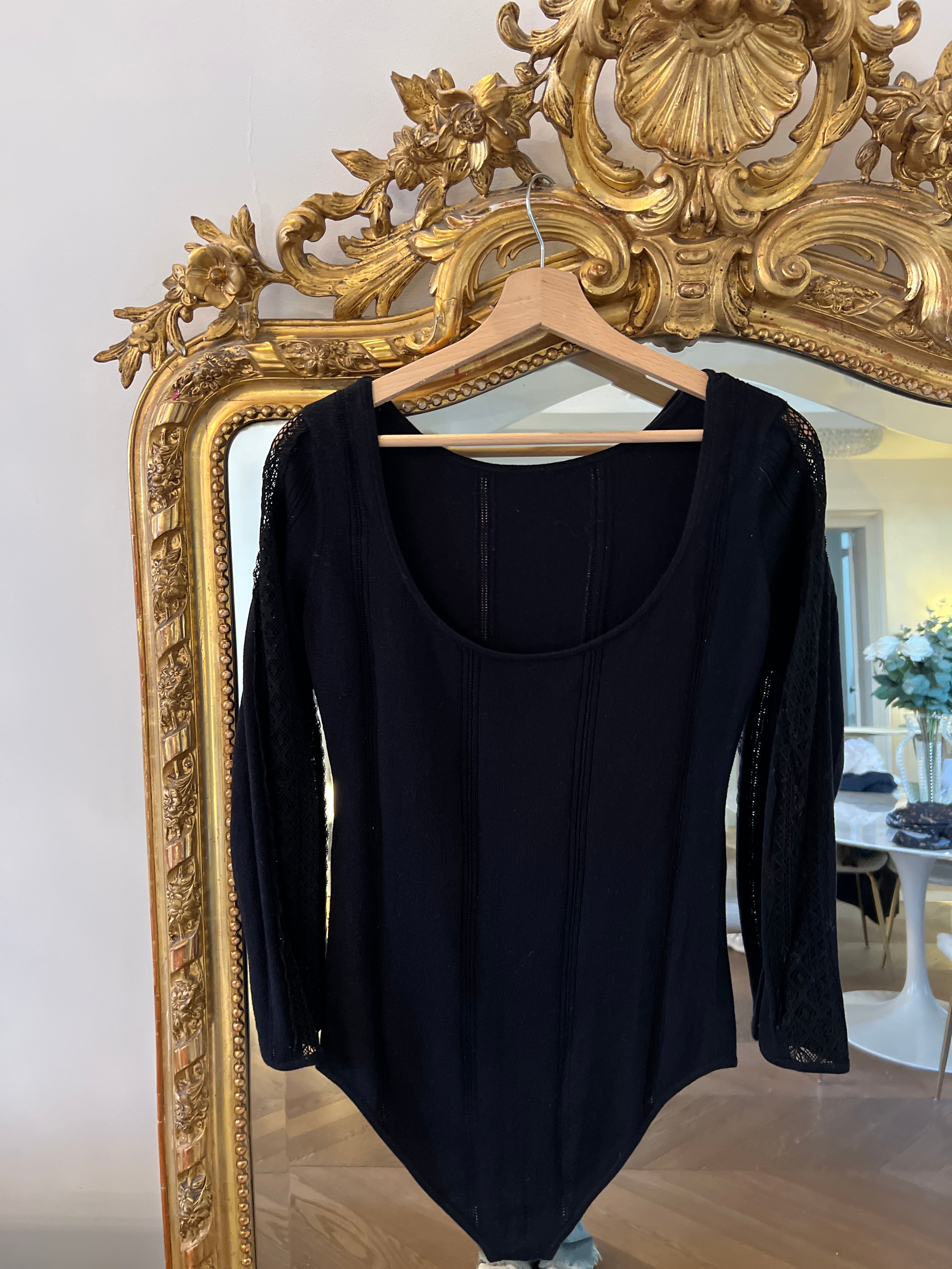 Sézane - Body noire en laine