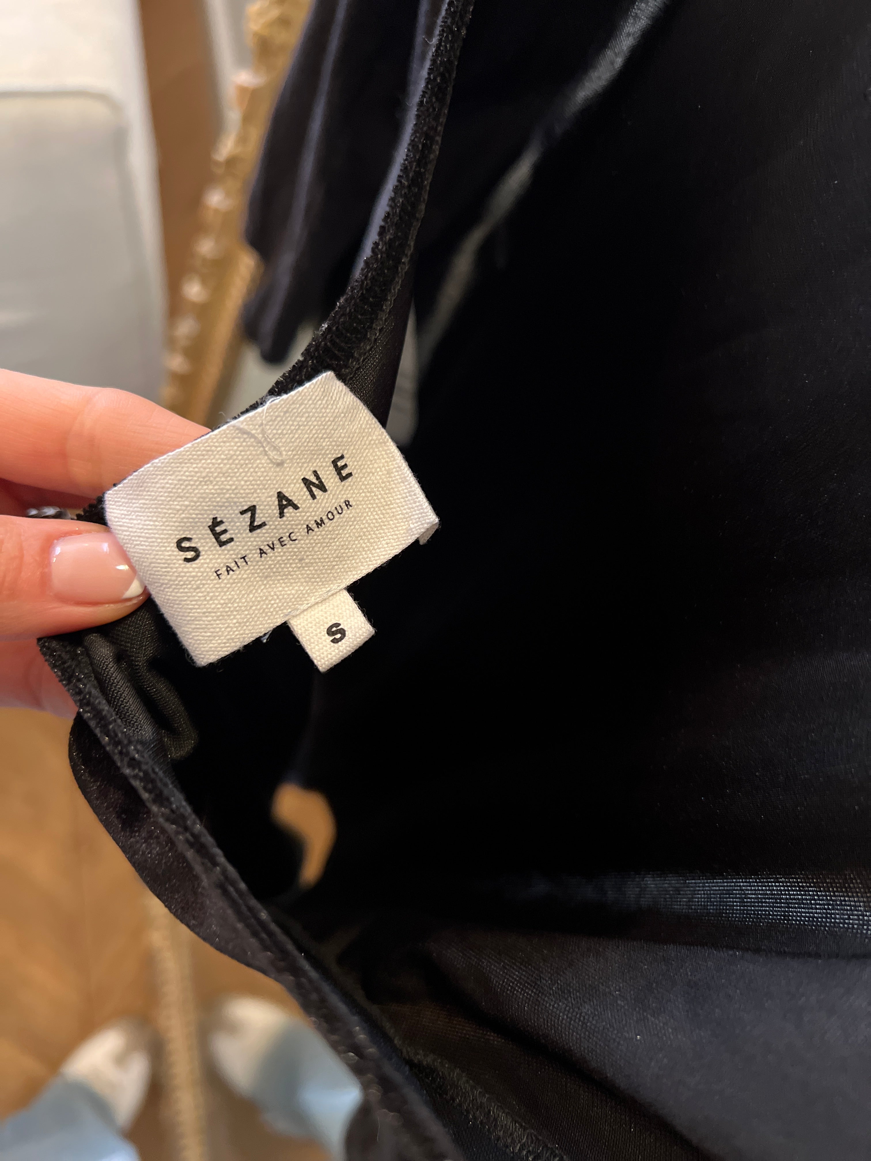 Sézane - Body noire en velours