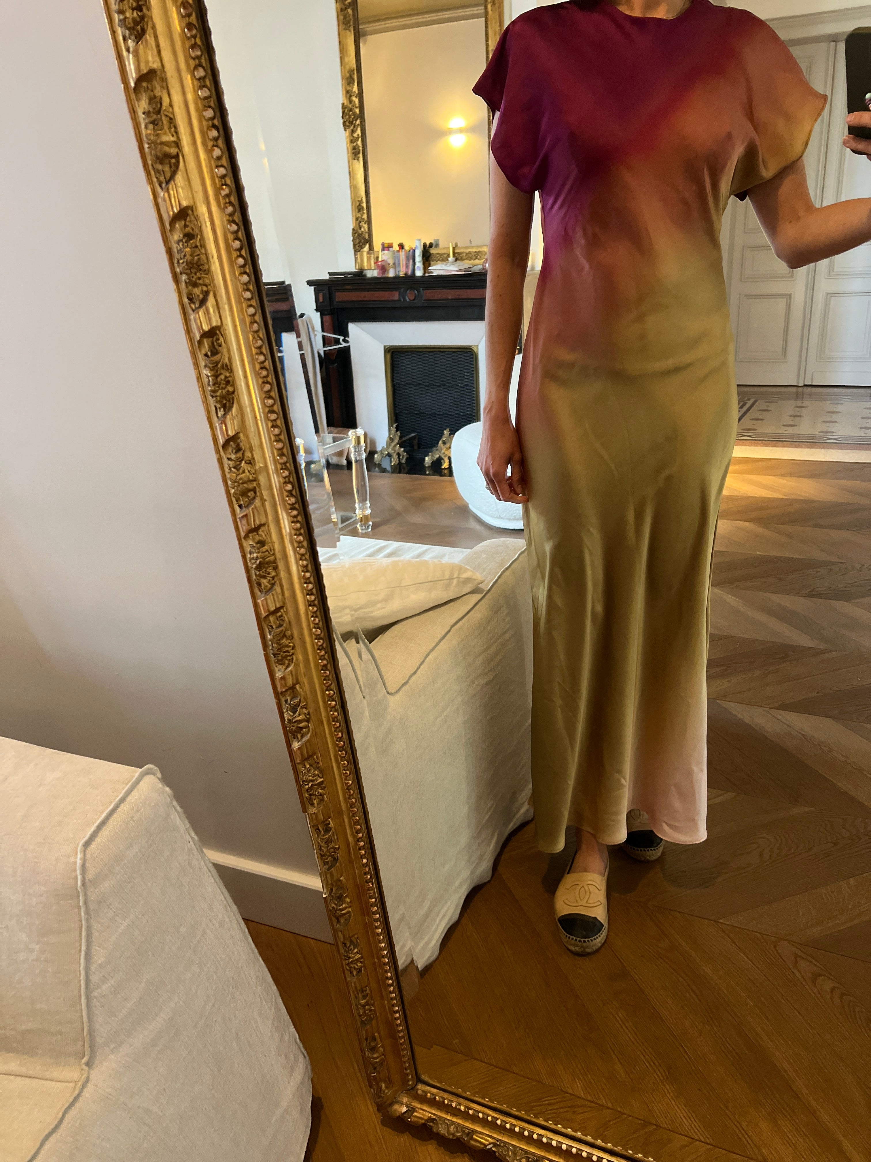 Robe longue Zara colorée dégradée