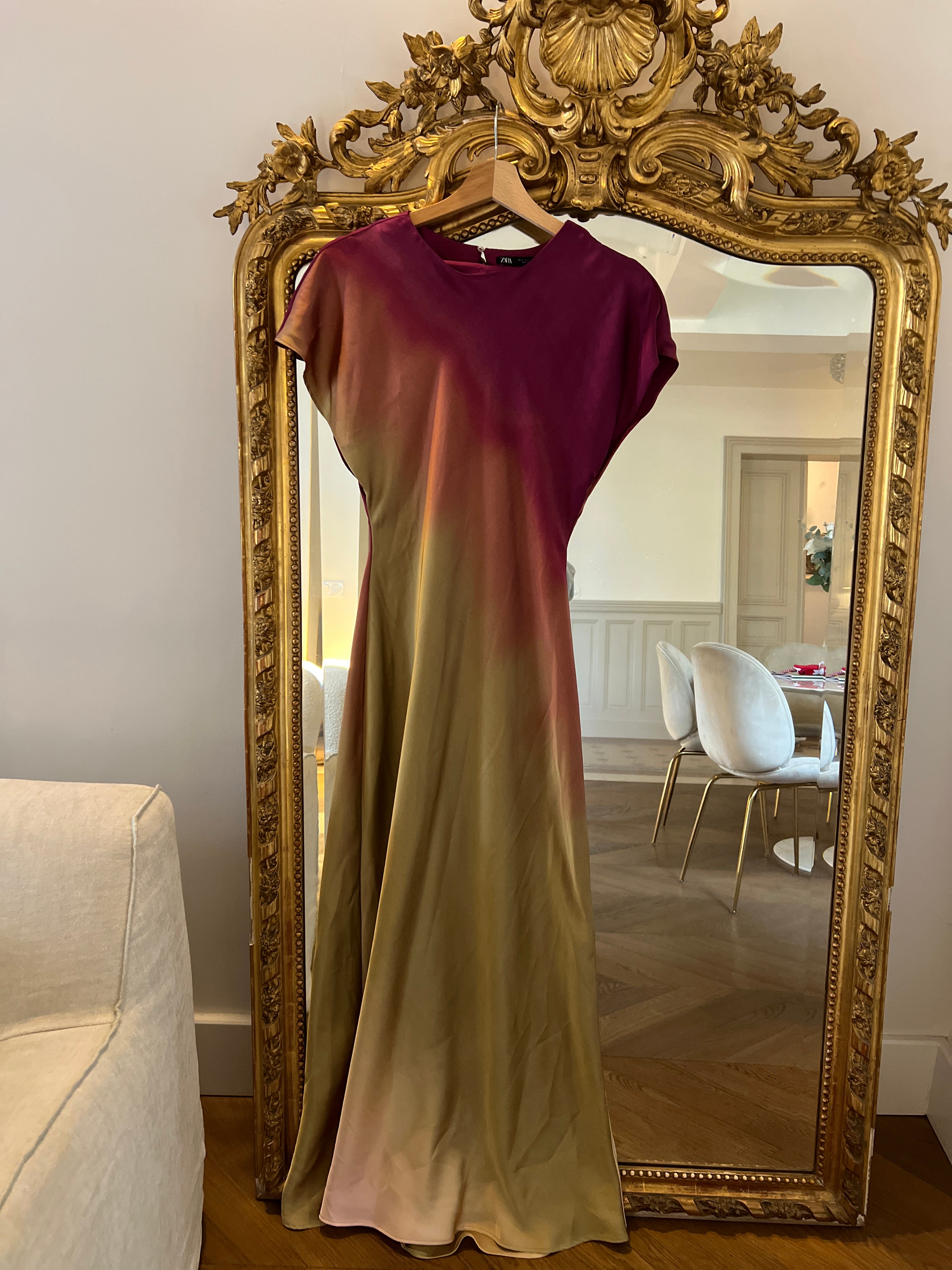 Robe longue Zara colorée dégradée