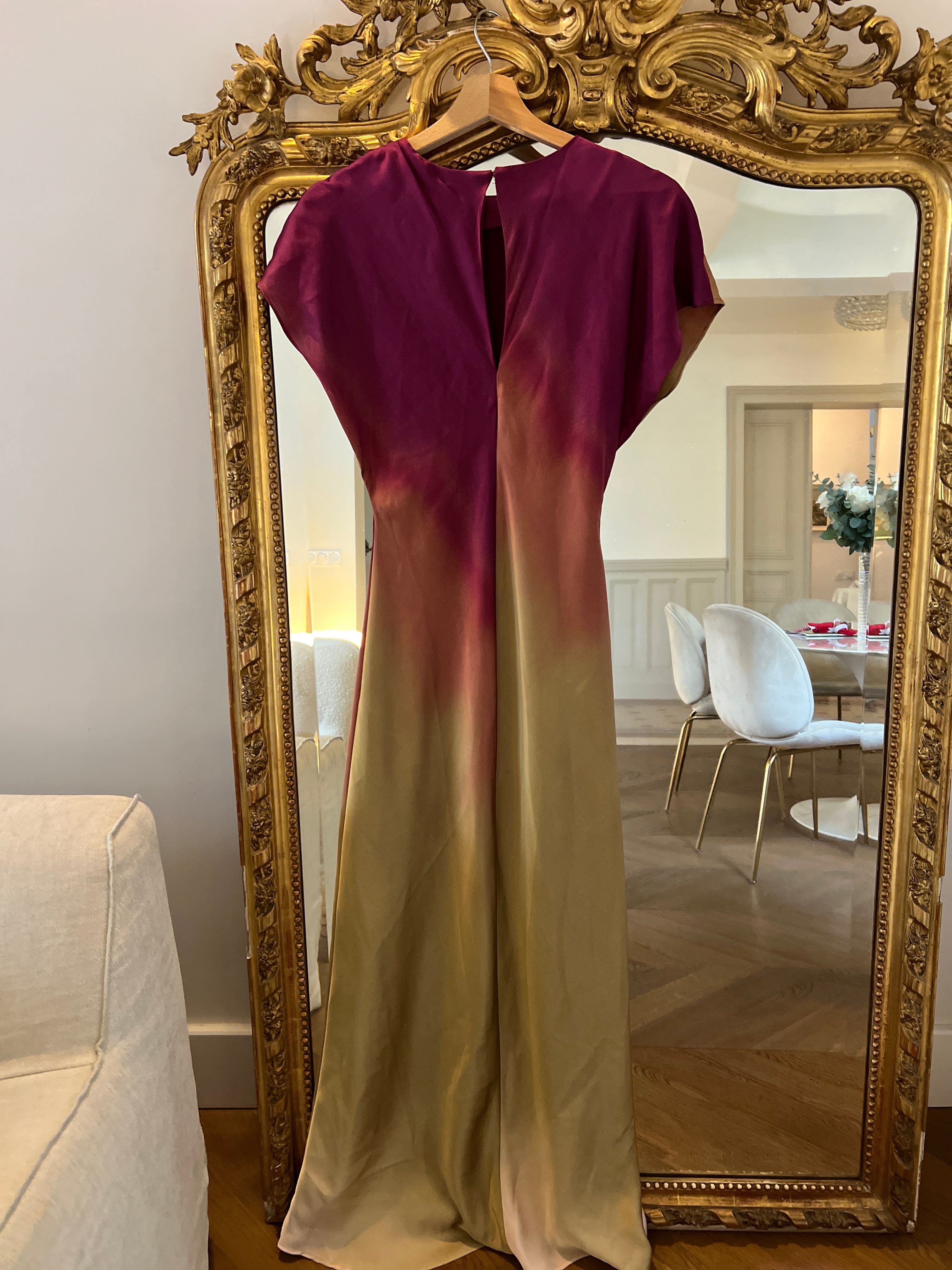 Robe longue Zara colorée dégradée