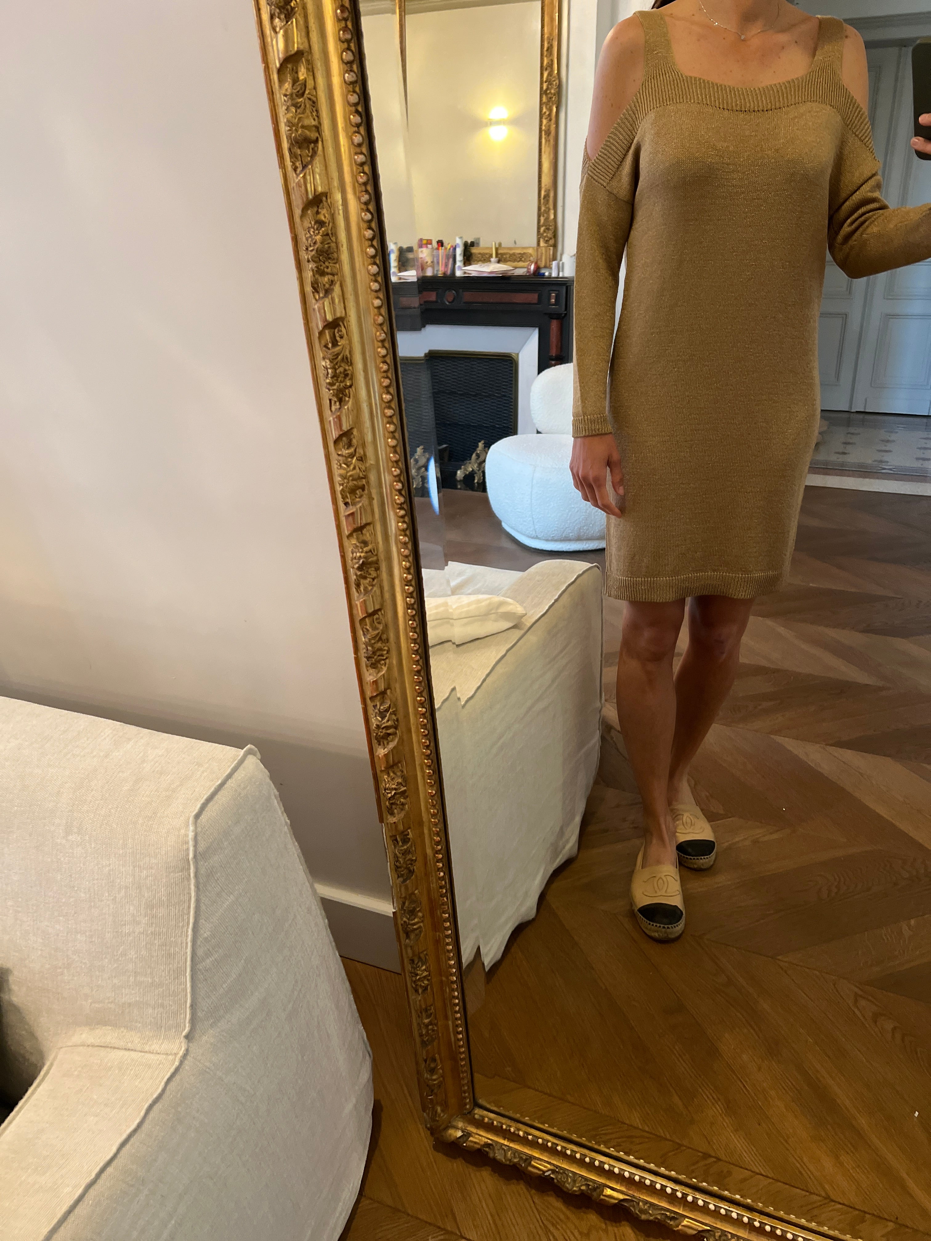 Robe Massimo Dutti dorée