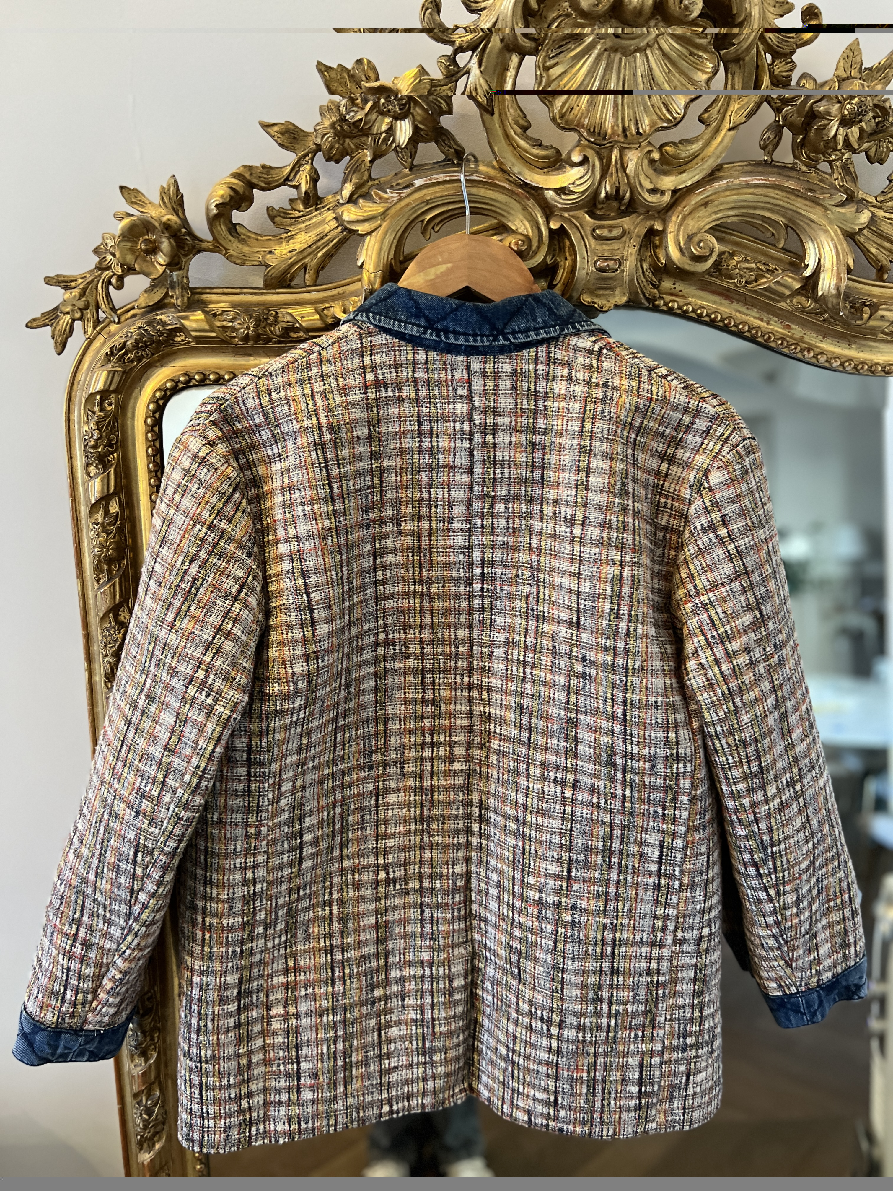 Veste Sandro en tweed coloré et jean