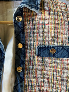 Veste Sandro en tweed coloré et jean