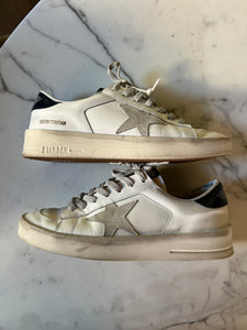 Baskets Golden Goose Stardan femme avec étoile en daim gris