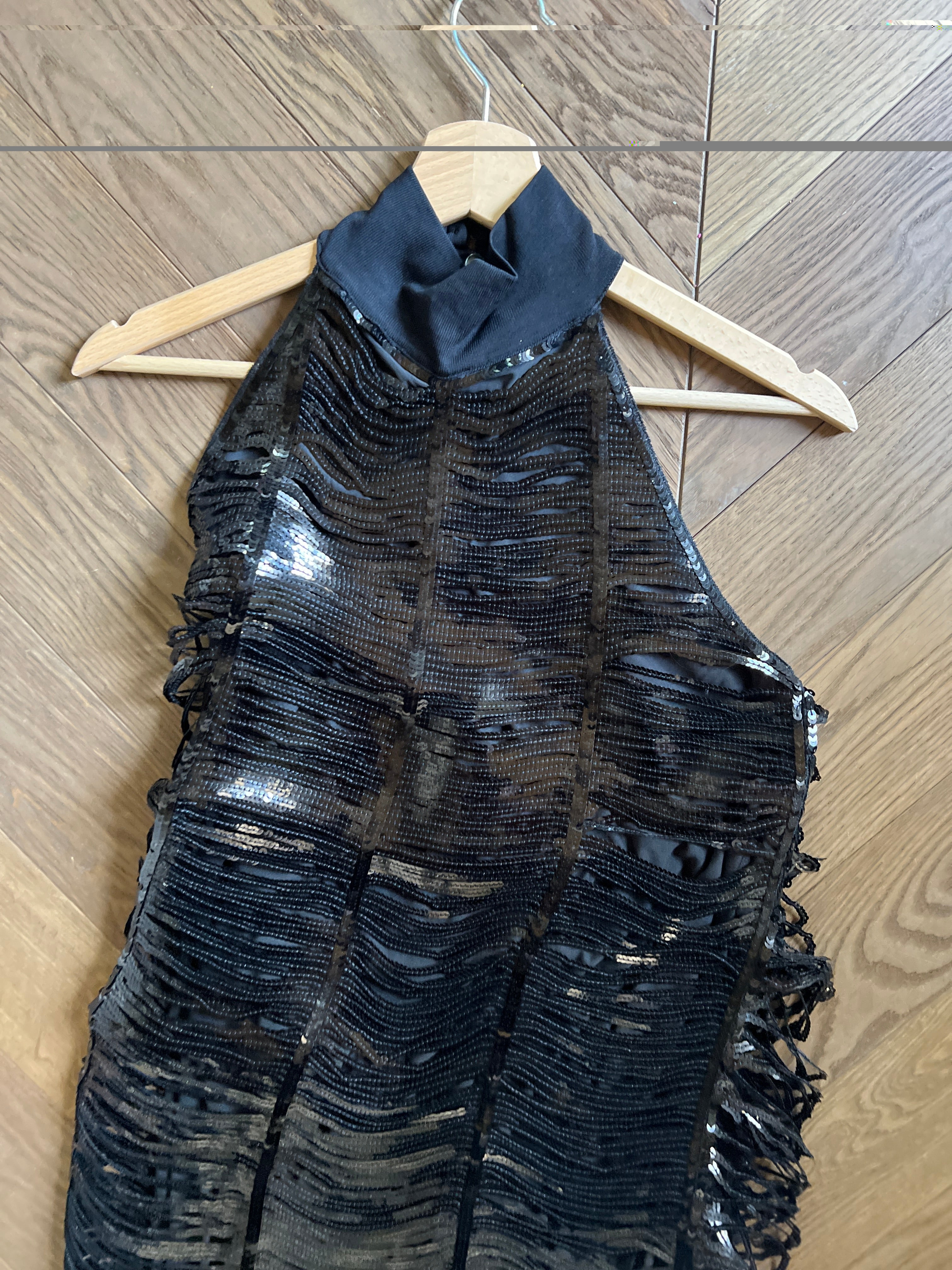 Robe Zara en paillettes noires