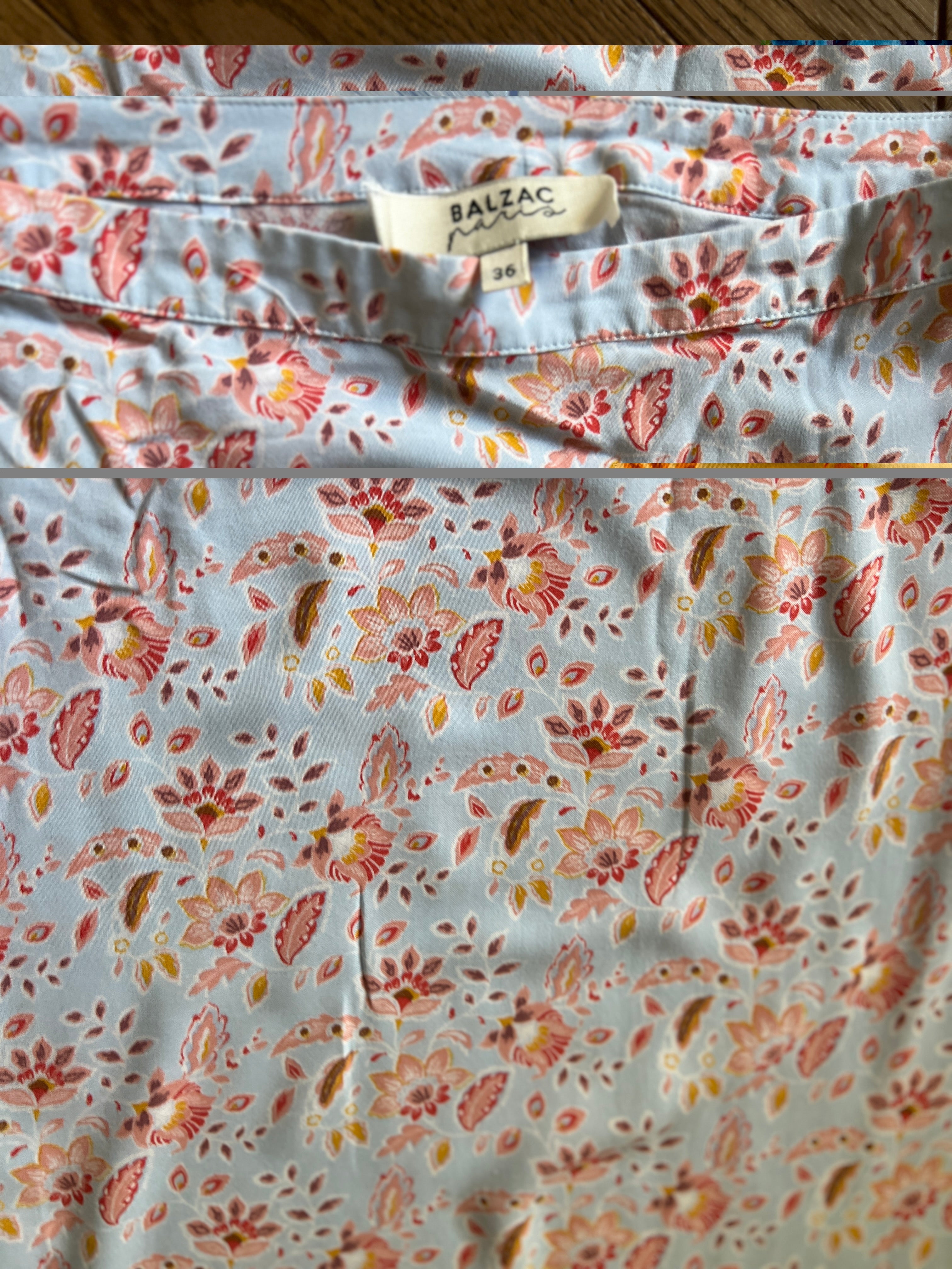Jupe Balzac Paris mi-longue à fleurs