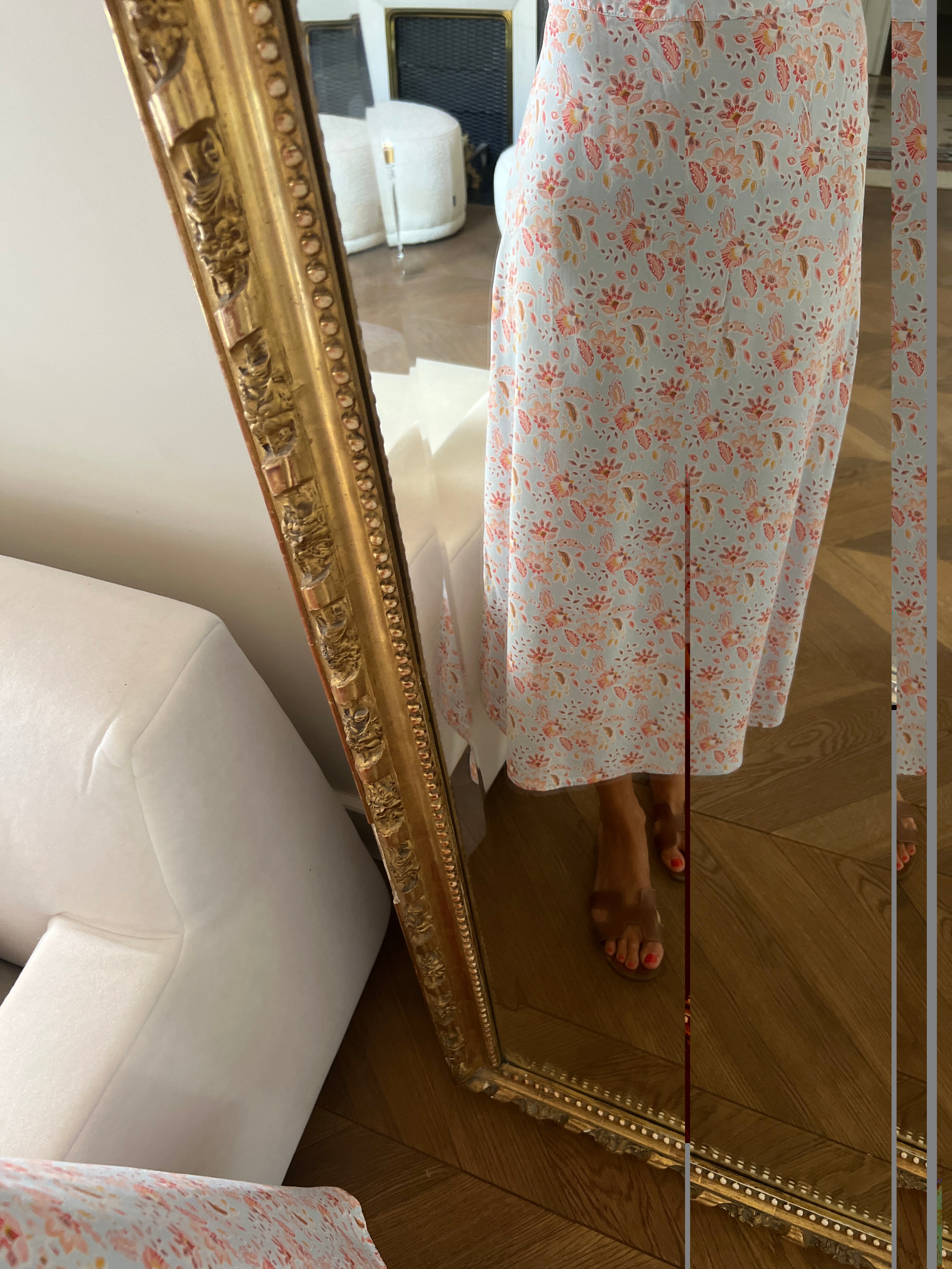 Jupe Balzac Paris mi-longue à fleurs