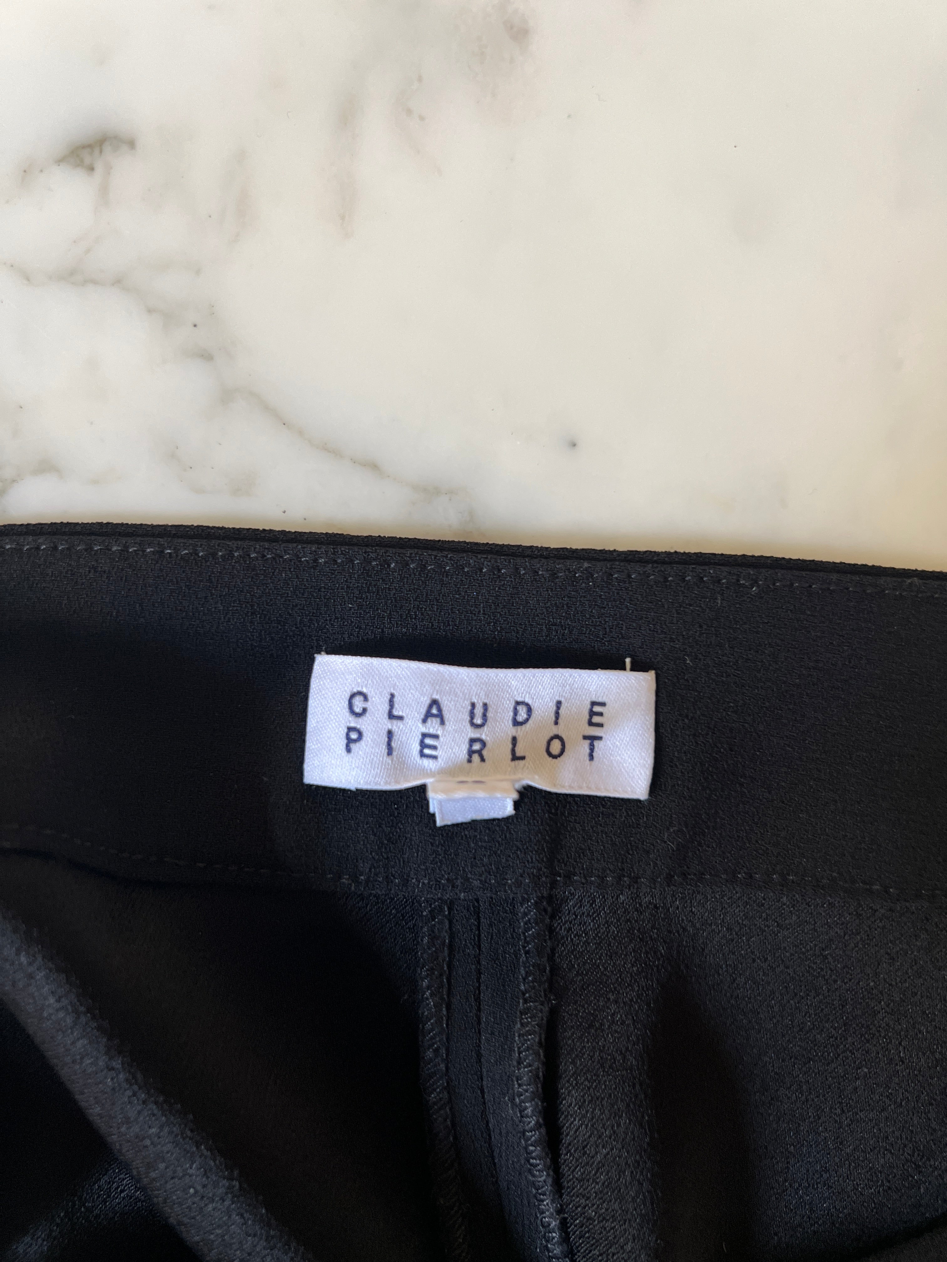 Short noir Claudie Pierlot noeud sur le côté