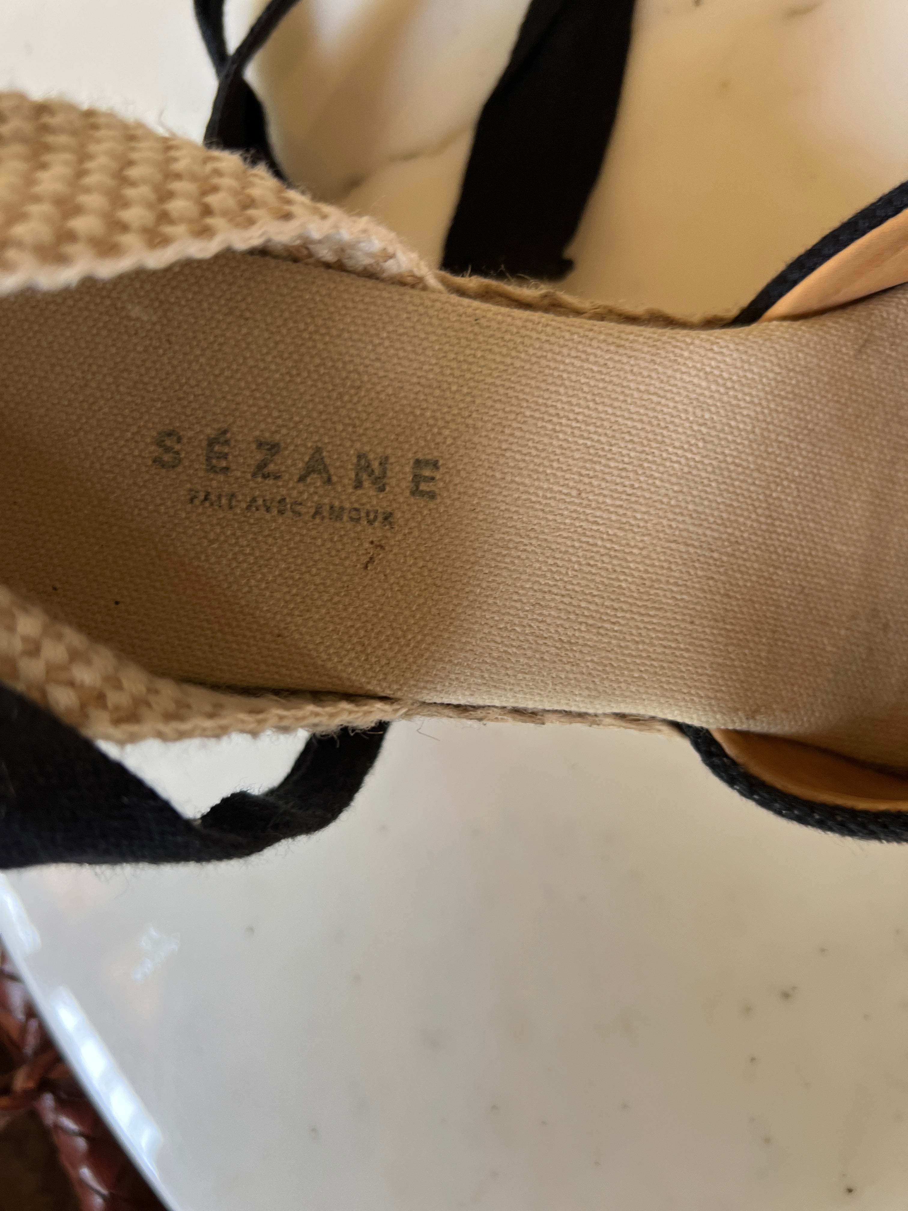 Espadrilles Sézane noir en tissu