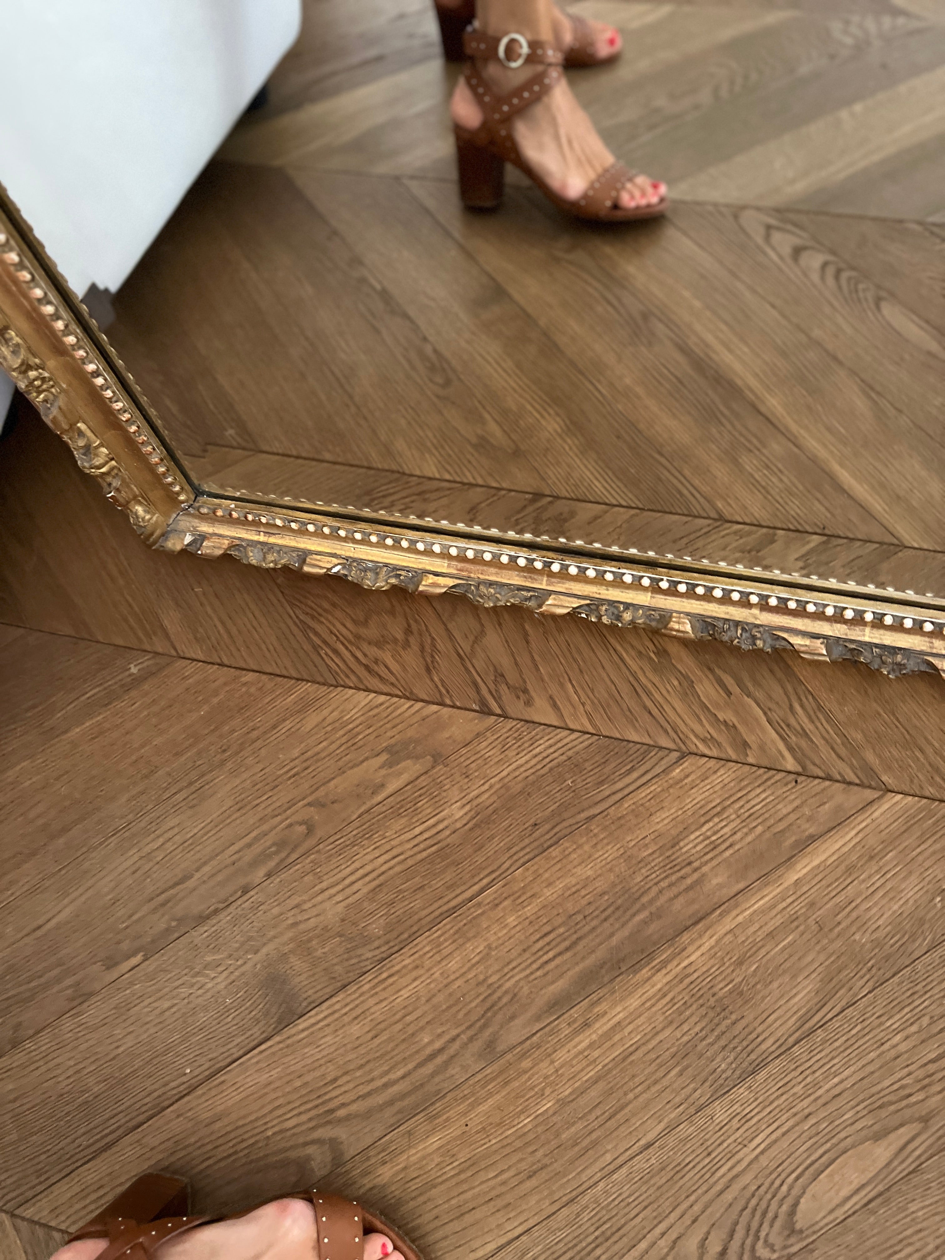 Sandales à talons Sézane camel à clous