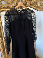 Charger l'image dans la galerie, Sandro - Robe noire manches plumetis
