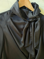 Charger l'image dans la galerie, Zara - Haut noir chic transparant avec noeud

