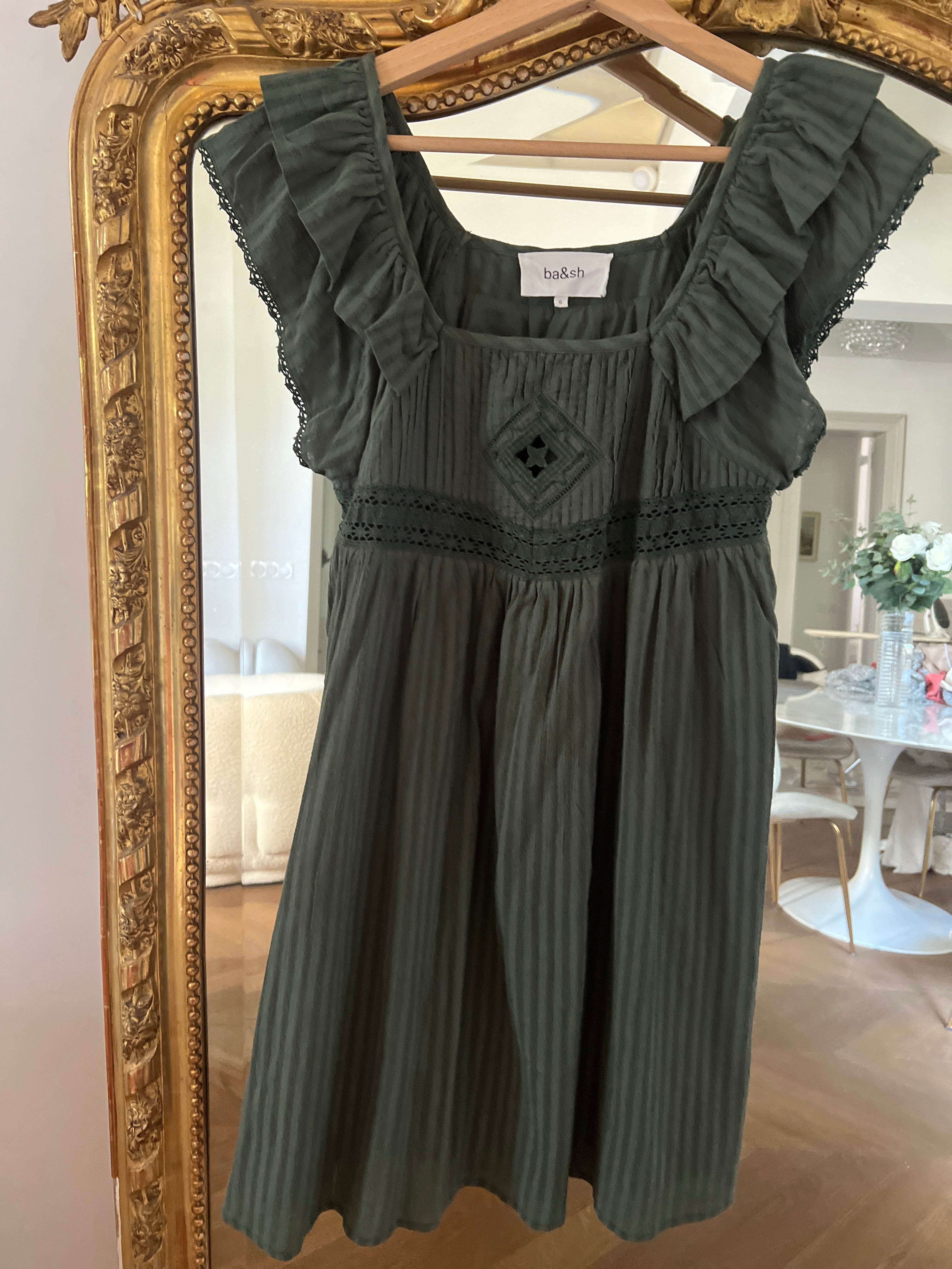 Robe Ba&sh vert volants